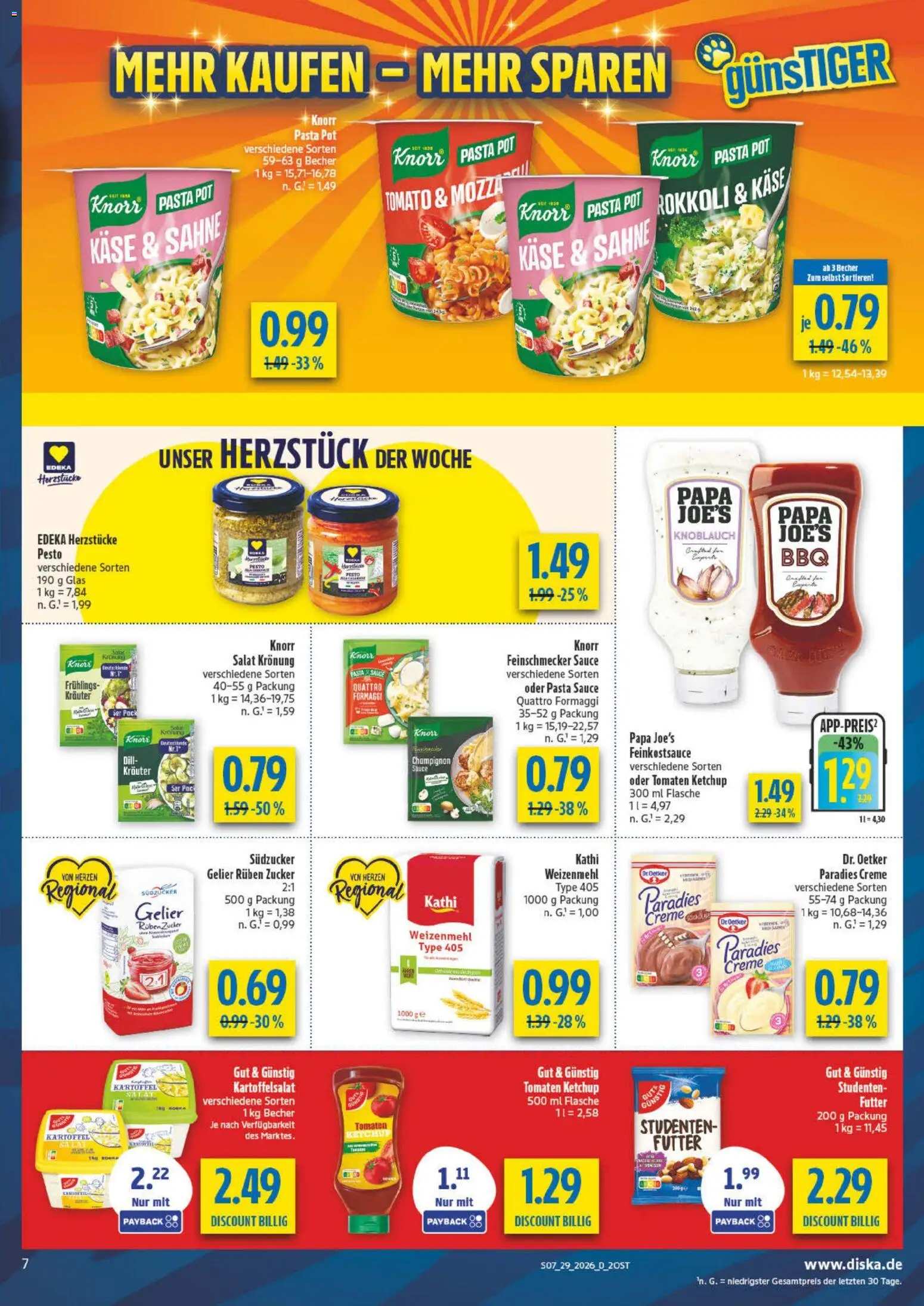 Diska Prospekt – gültig ab 13.07.2026 | Seite: 7 | Produkte: Käse, Tomaten, Dill, Pasta