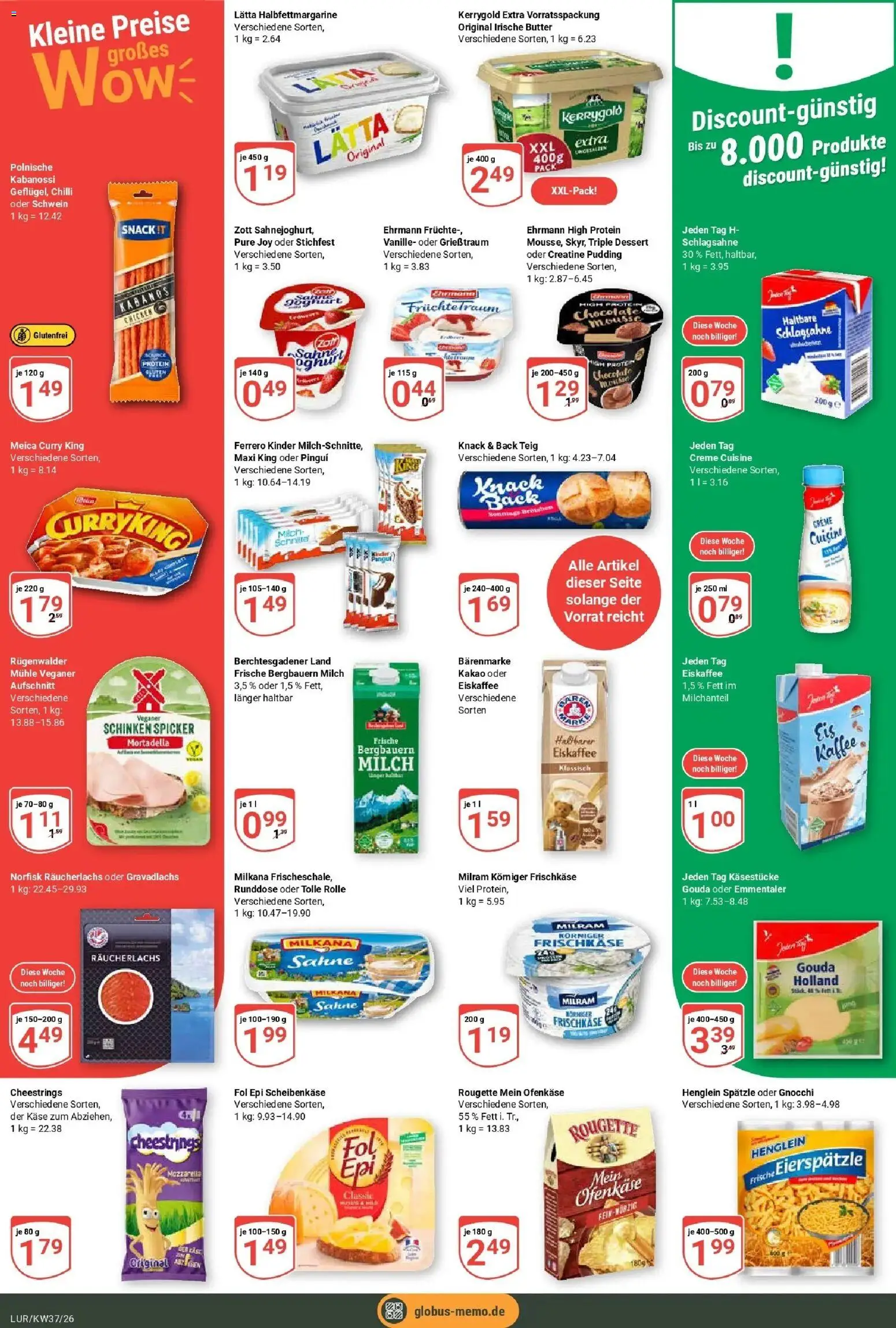 Globus Aktueller Prospekt (ab 07.09.2026) » Angebote online | Seite: 2 | Produkte: Käse, Gouda, Schinken, Frischkase