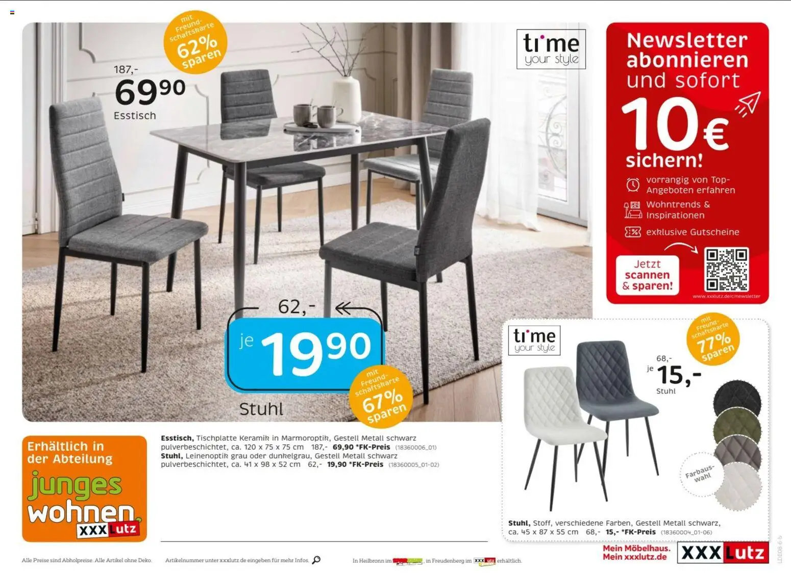 XXXLutz Nr. 1 beim Preis – gültig ab 01.08.2026 | Seite: 25 | Produkte: Top, Esstisch, Stuhl