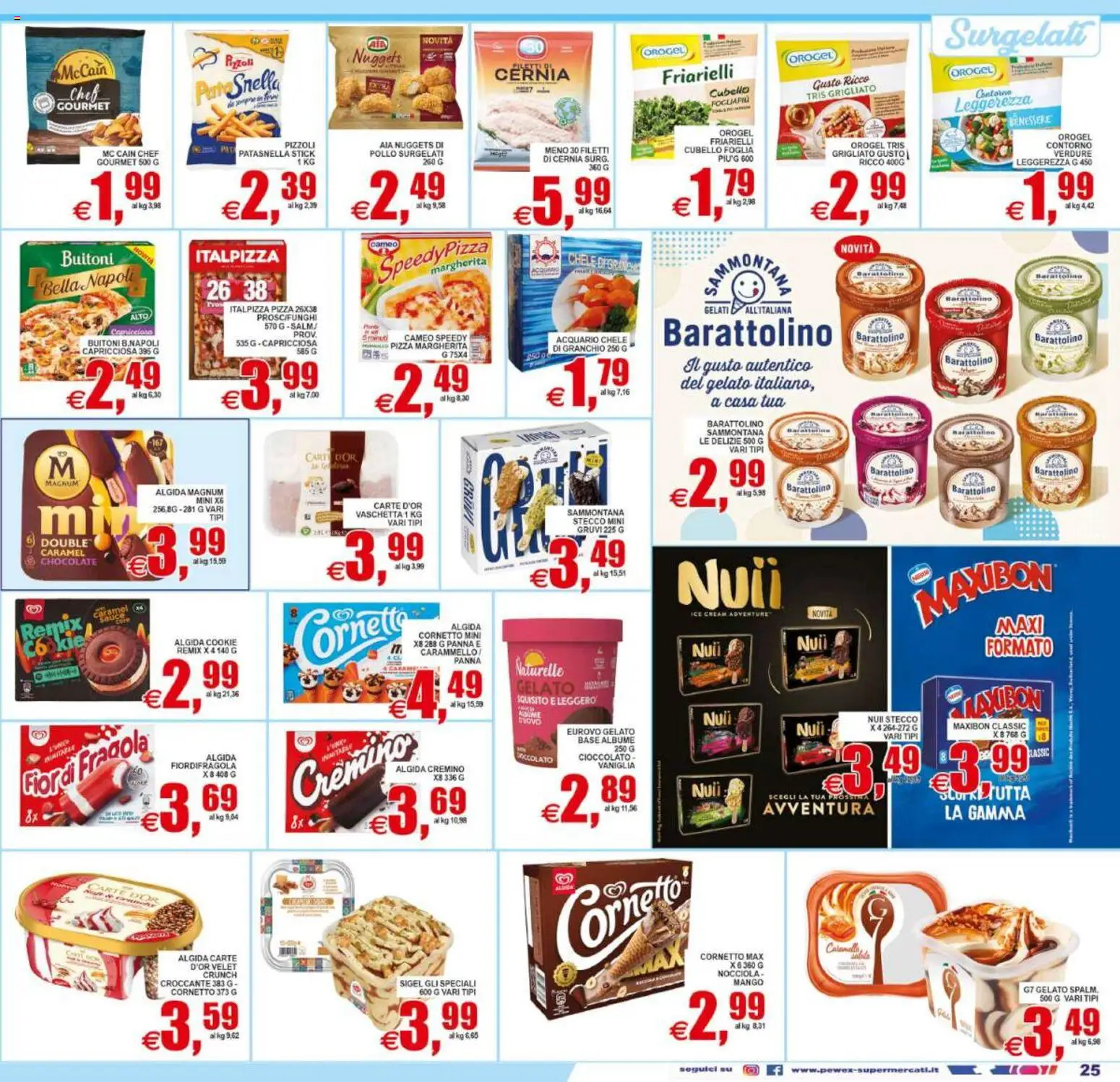 Volantino Pewex del 21/08/2026 | Pagina: 25 | Prodotti: Vaniglia, Cioccolato, Pizza, Cornetto