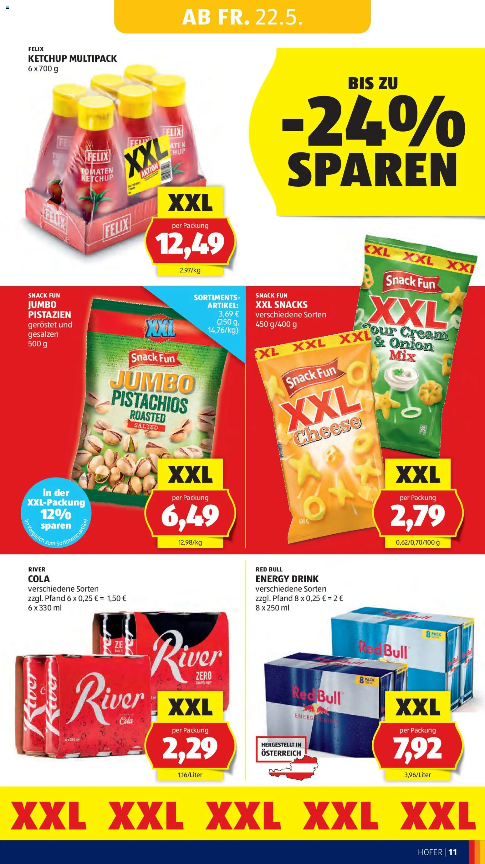 Hofer Flugblatt gültig ab 22.05.2026 | Seite: 15 | Produkte: Ketchup, Tomaten