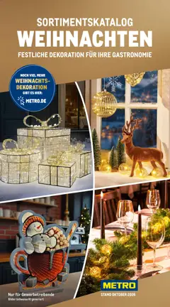 Metro Sortimentskatalog Weihnachten ab 01.10.2026 gültig