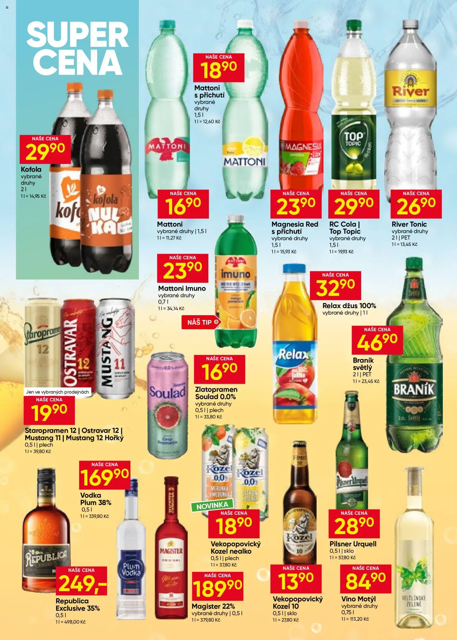 Hruška leták od 17.06.2026 | Strana: 10 | Produkty: Zlatopramen, Džus, Vodka, Braník