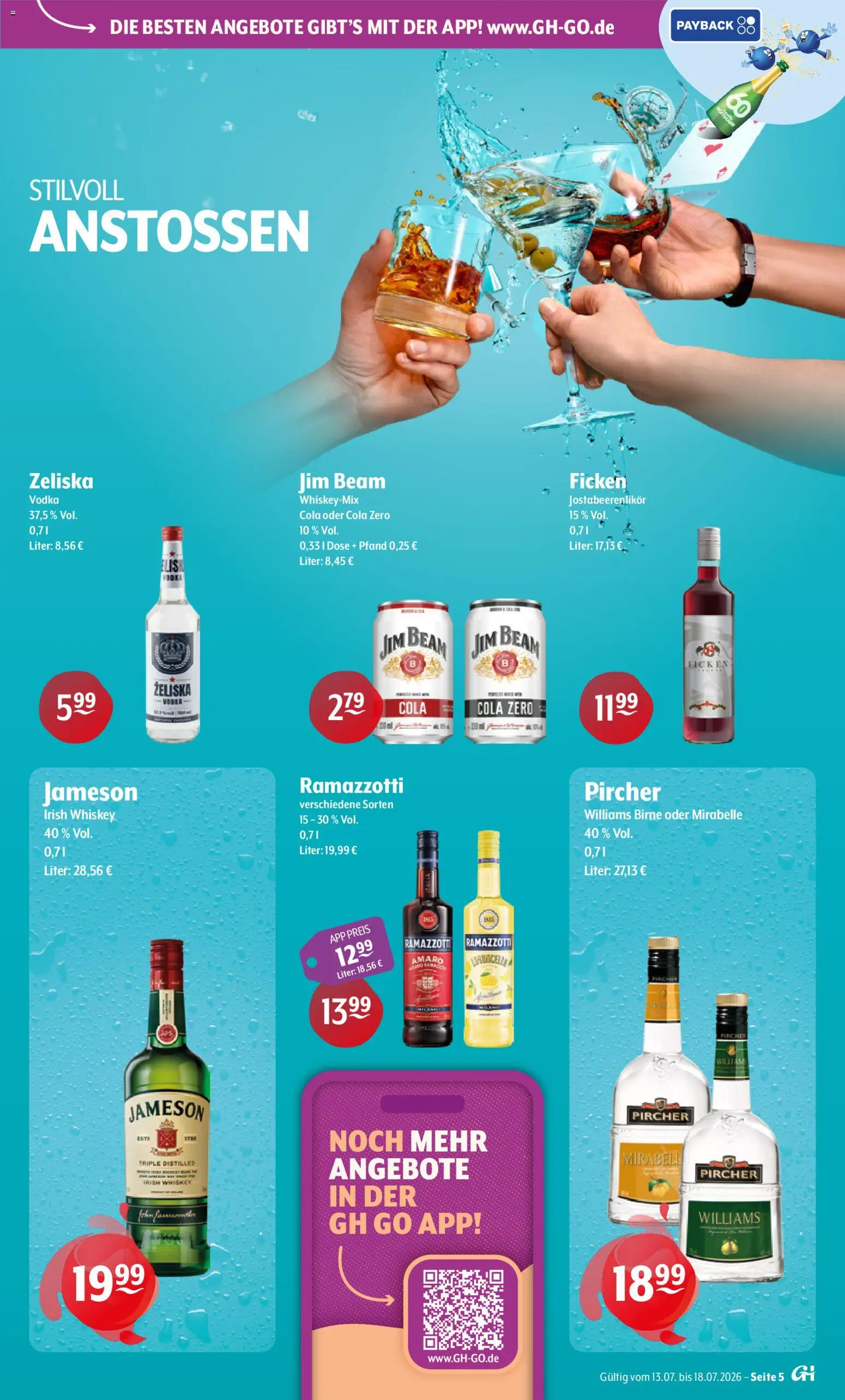 Getränke Hoffmann - Berlin – gültig ab 13.07.2026 | Seite: 5 | Produkte: Jim beam, Birne, Vodka, Ramazzotti