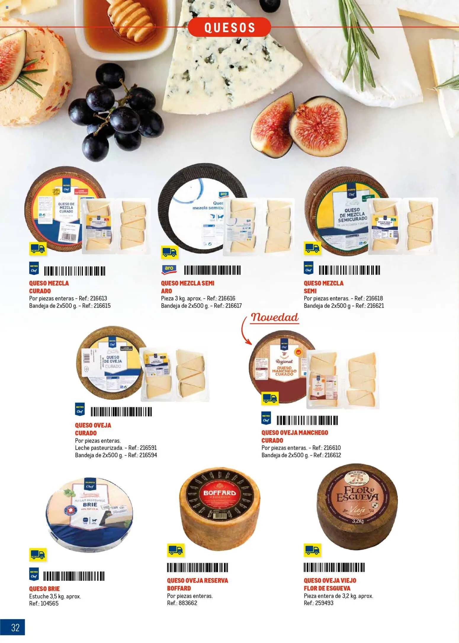 Makro Especial Catering │ válido desde el 16/03/2026 | Página: 32 | Productos: Queso de oveja, Leche, Queso, Bandeja