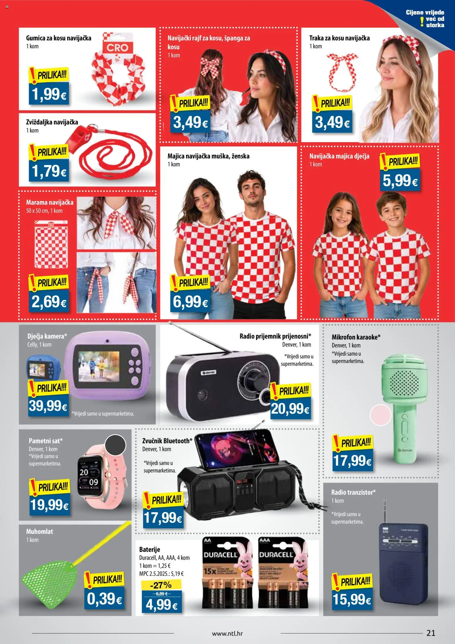 NTL katalog | vrijedi od 20.05.2026 | Stranica: 21 | Proizvodi: Baterije, Gumica za kosu, Mikrofon, Zvučnik