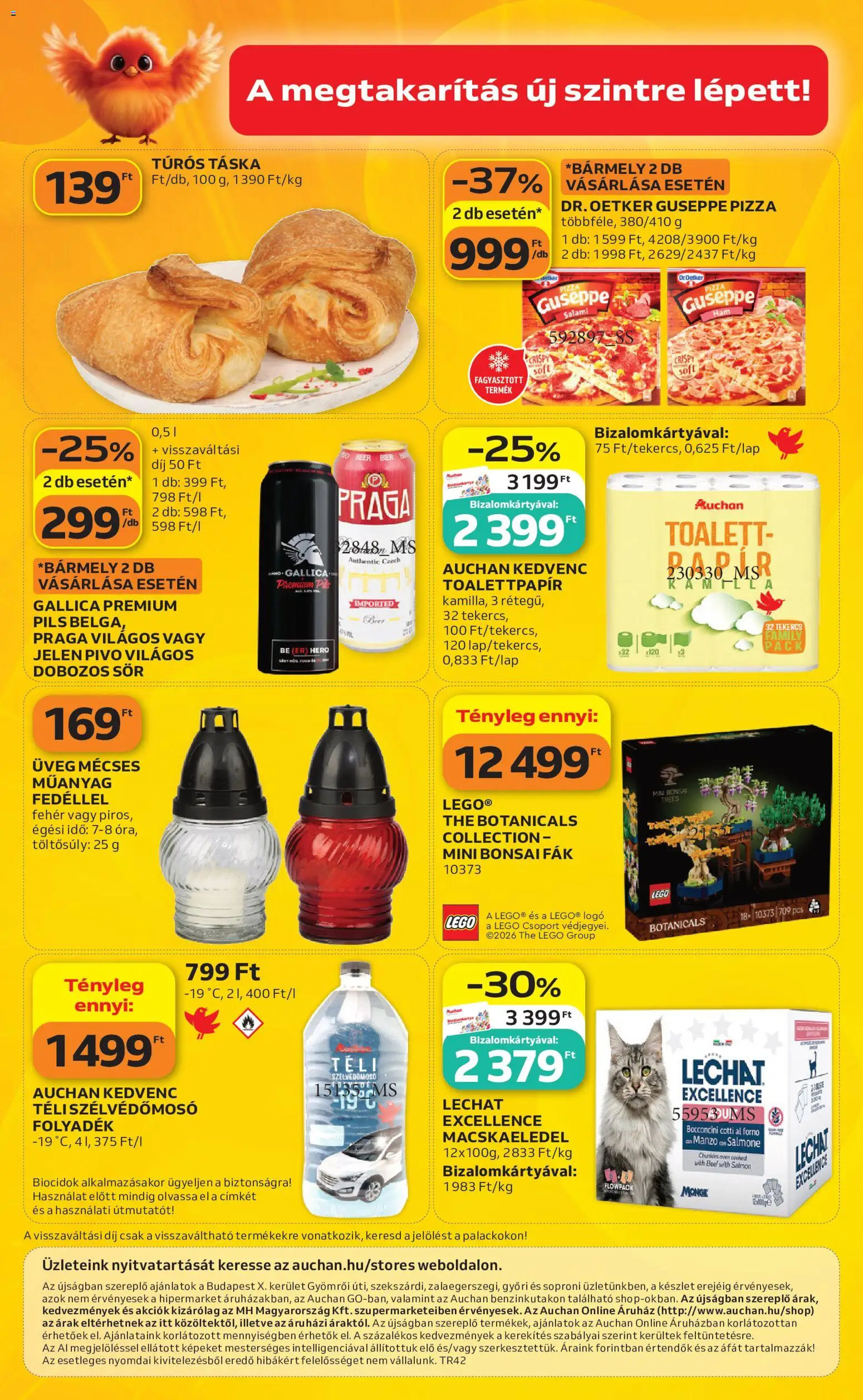 Auchan akciós ujság - amely érvényes a következő dátumtól: 2026.10.15. | Oldal: 16 | Termékek: Dr. Oetker, Túrós táska, Táska, LEGO