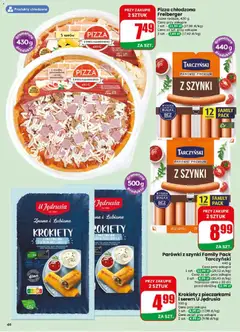 Pogląd oferty "Pizza chłodzona Freiberger, różne rodzaje, 430 g" - ważna od 06.05.2026 | Strona: 46 | Produkty: Parówki z szynki, Krokiety, Pizza, Mozzarella