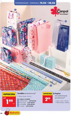 Pogląd oferty "Torebka prezentowa, różne wzory i kolory" - ważna od 13.06.2026 | Strona: 22 | Produkty: Torebka, Torebki