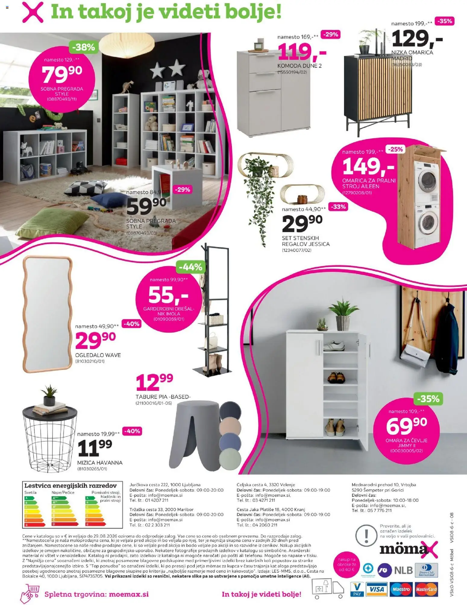 Novi Mömax katalog ponudbe – veljaven od 17.08.2026 | Stran: 8 | Izdelki: Med, Mizica, Komoda, Ogledalo