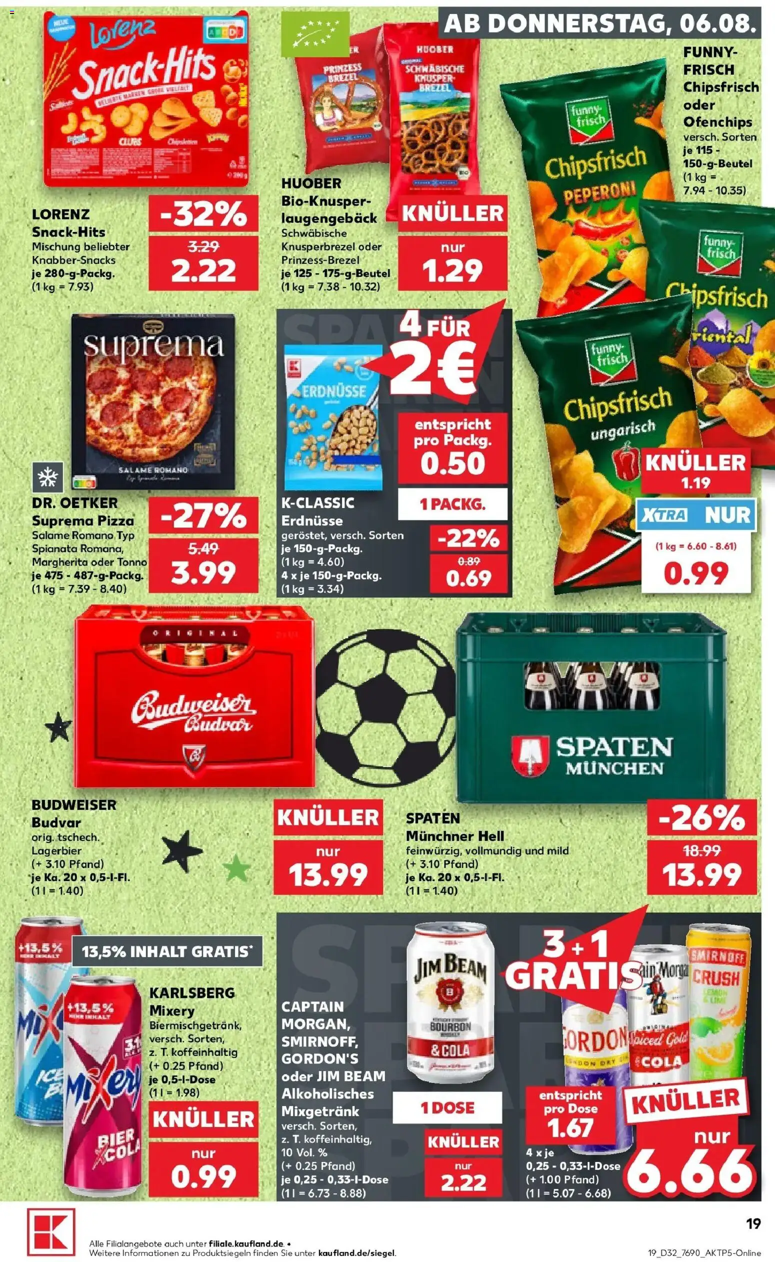Kaufland Prospekt Calw – gültig ab 03.08.2026 | Seite: 28 | Produkte: Erdnüsse, Cola, Smirnoff, Pizza