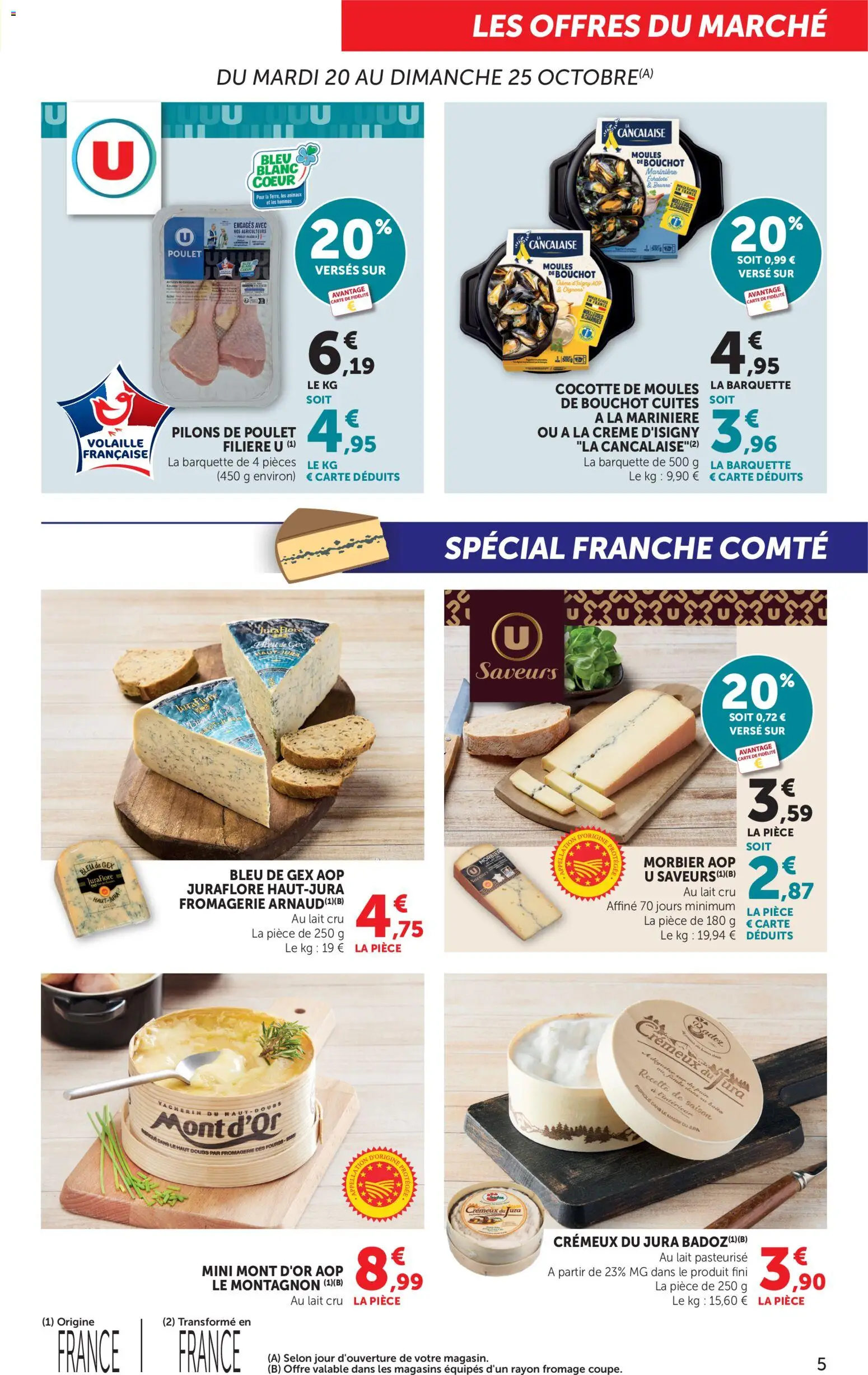 {H1} | Page: 5 | Produits: Marinière, Mont d'or, Moules de bouchot, Fromage