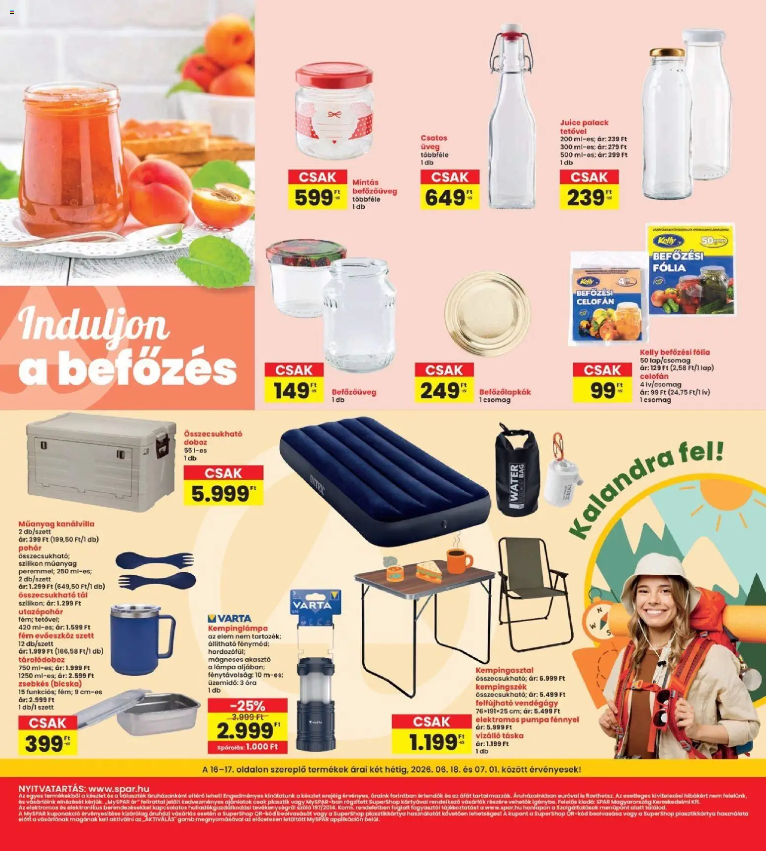 Interspar akciós ujság - amely érvényes a következő dátumtól: 18.06.2026 | Oldal: 16 | Termékek: Vendégágy, Táska, Tárolódoboz, Óra