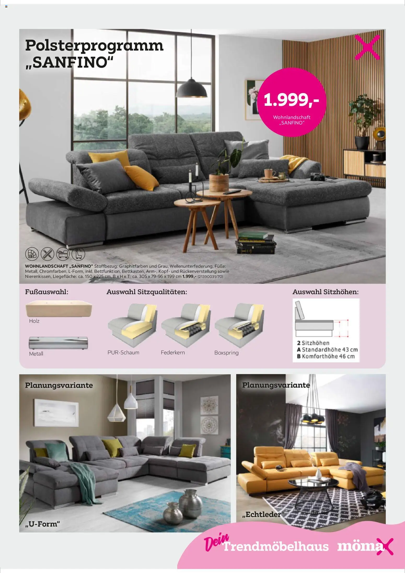 Mömax Pink Shopping – gültig ab 20.09.2026 | Seite: 7 | Produkte: Wohnlandschaft