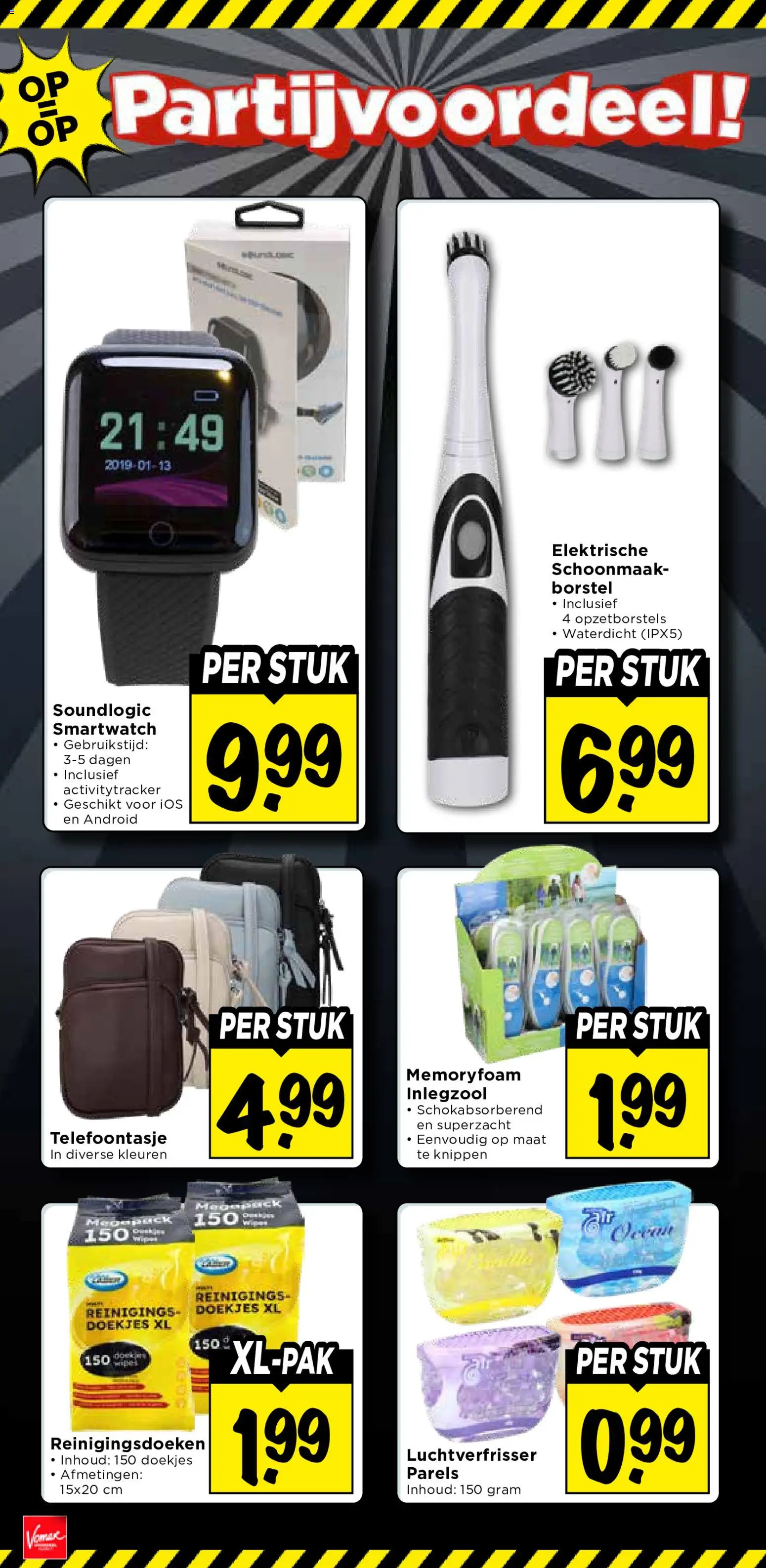{H1} | Pagina: 40 | Producten: Ostyalap, Luchtverfrisser, Smartwatch, Borstel