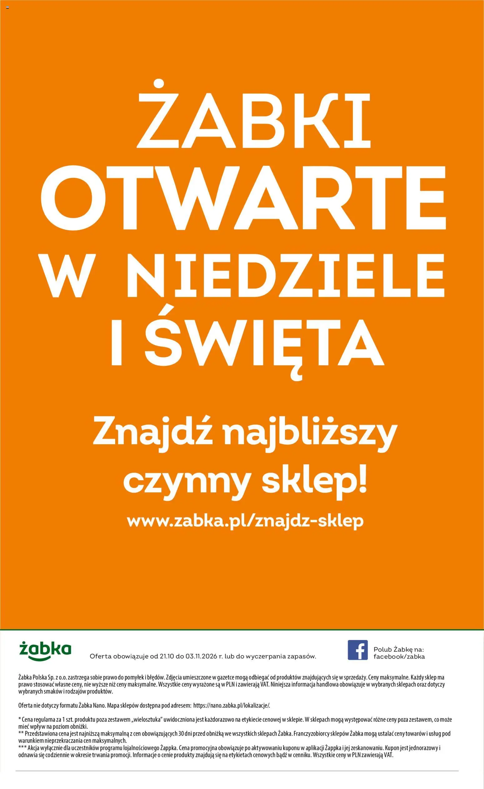Żabka gazetka - Codzienne produkty od 21.10.2026 | Strona: 20