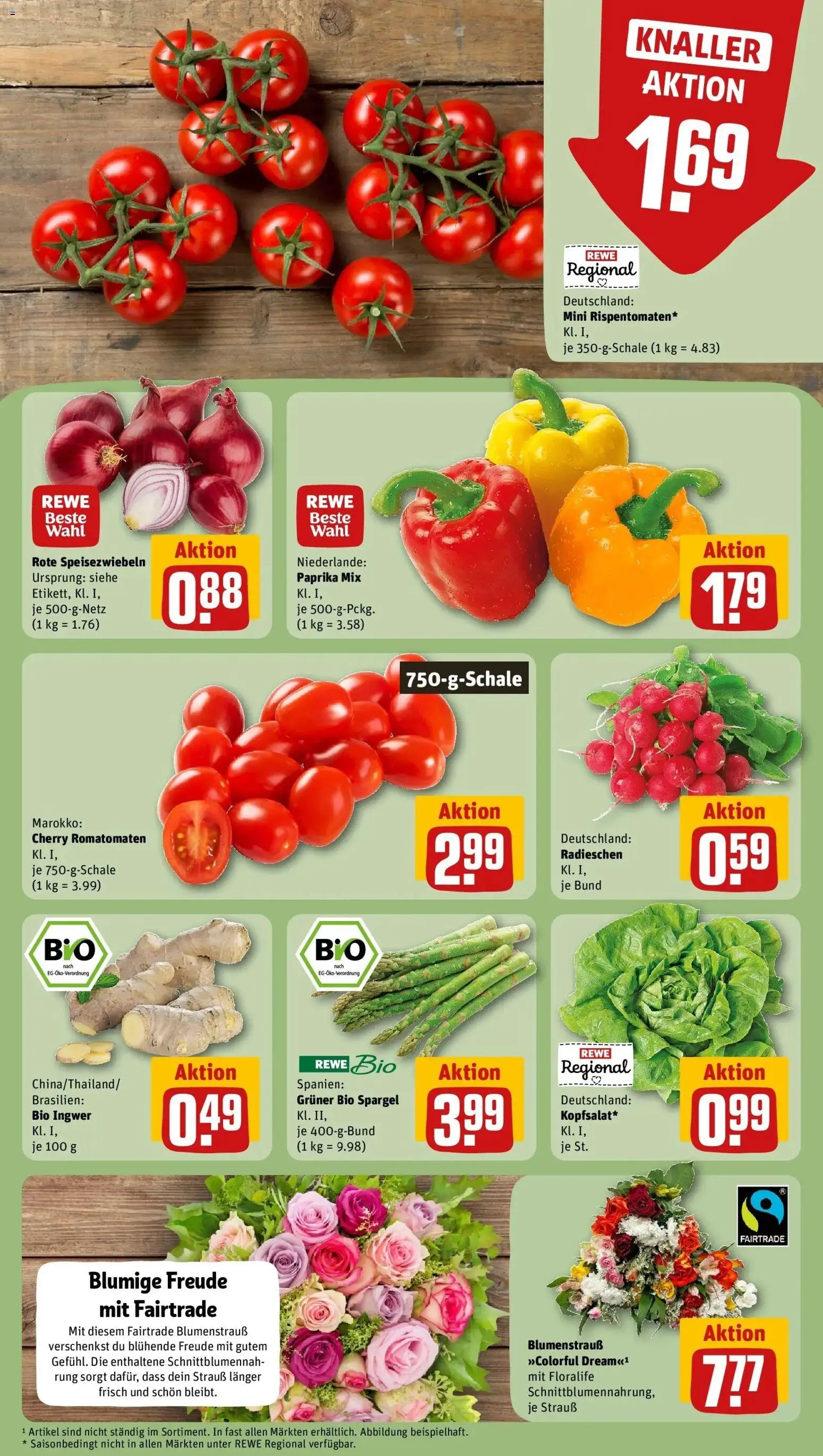 Rewe Prospekt Brüggen	 – gültig ab 10.05.2026 | Seite: 9 | Produkte: Spargel, Paprika