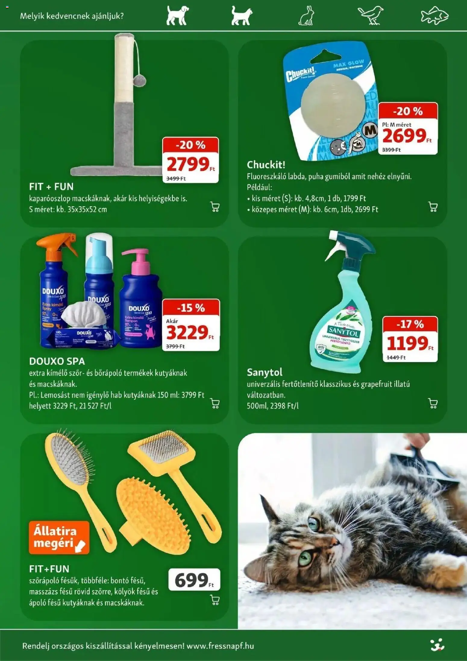 Fressnapf aktuális akciós újság - 2026.10.08. -tól/töl > akció, lapozható szórólap 🛍️ | Oldal: 14 | Termékek: Hab, Tisztítószer, Fésű, Grapefruit
