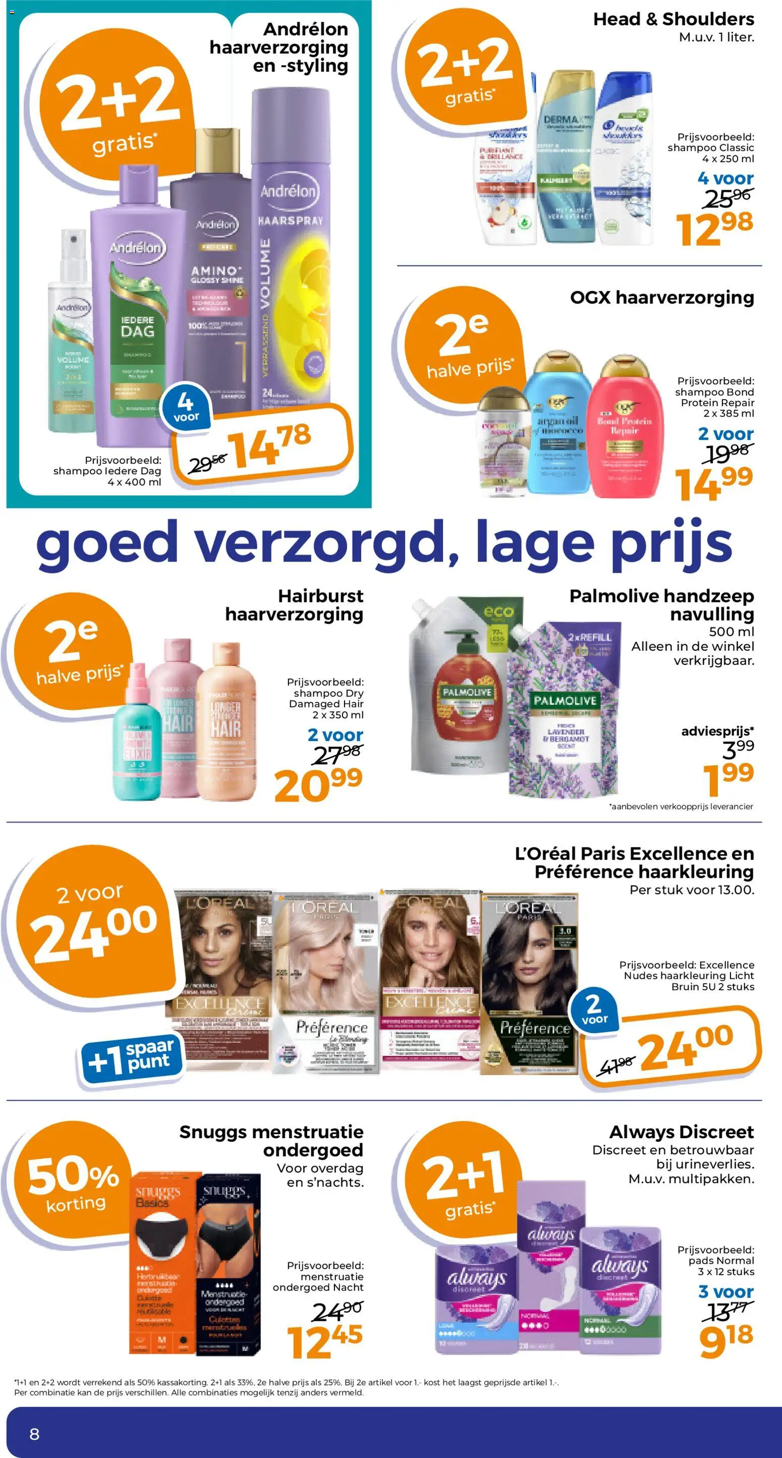 {H1} | Pagina: 9 | Producten: Kan, Handzeep, Pads, Haarspray