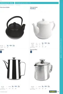 Vista previa Makro catálogo válido desde el 19/06/2024 | Página: 185 | Productos: Tetera, Té, Cafetera, Mesa