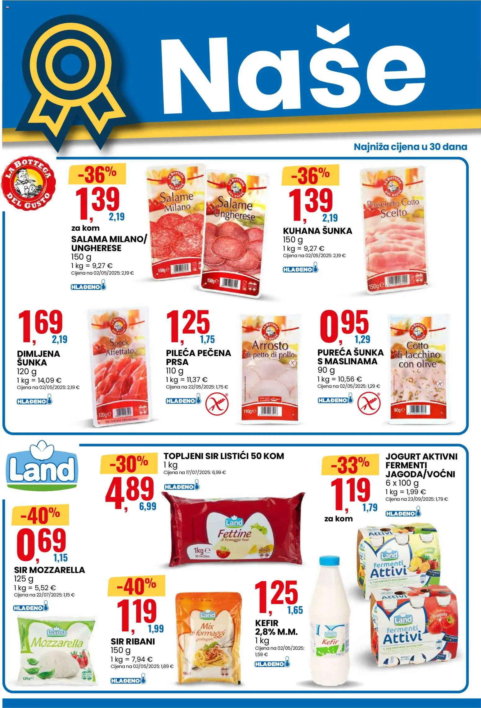 Eurospin katalog | vrijedi od 19.08.2026 | Stranica: 2 | Proizvodi: Salame, Mozzarella, Jogurt, Kefir