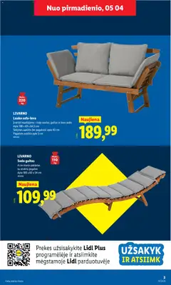 LIDL leidinys galioja nuo 04.05.2026 | Puslapis: 3 | Prekių: Pagalvė, Lova, Gultas