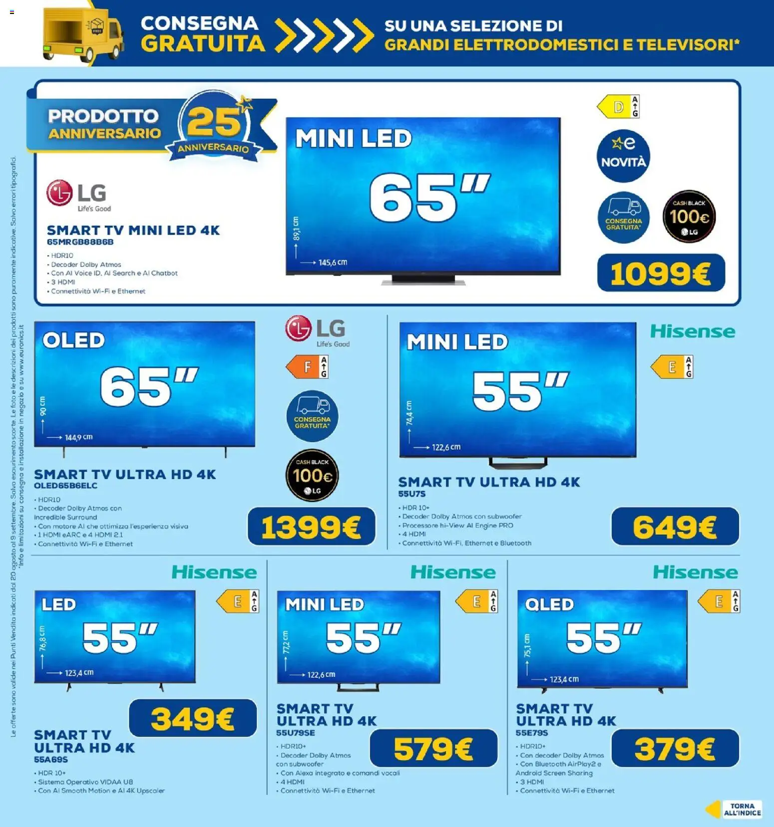 Volantino Euronics del 20/08/2026 | Pagina: 14 | Prodotti: smart TV, Decoder, TV
