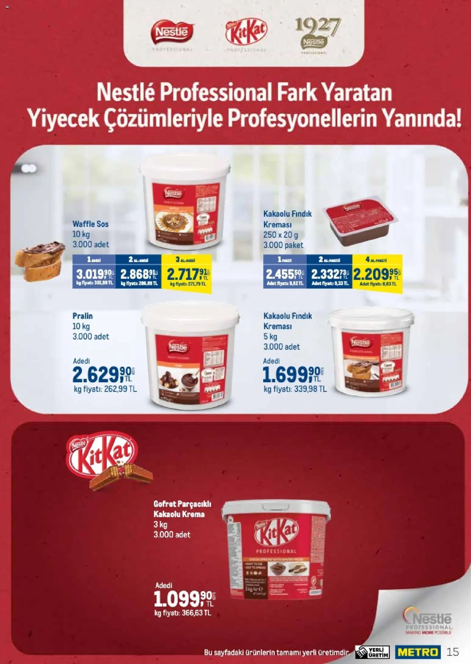 Metro - Q4 Tedarikçi Flyer - 23 Eylül 2026 tarihinden itibaren geçerlidir | Sayfa: 15 | Ürünler: Gofret, Fındık, Krema, Sos