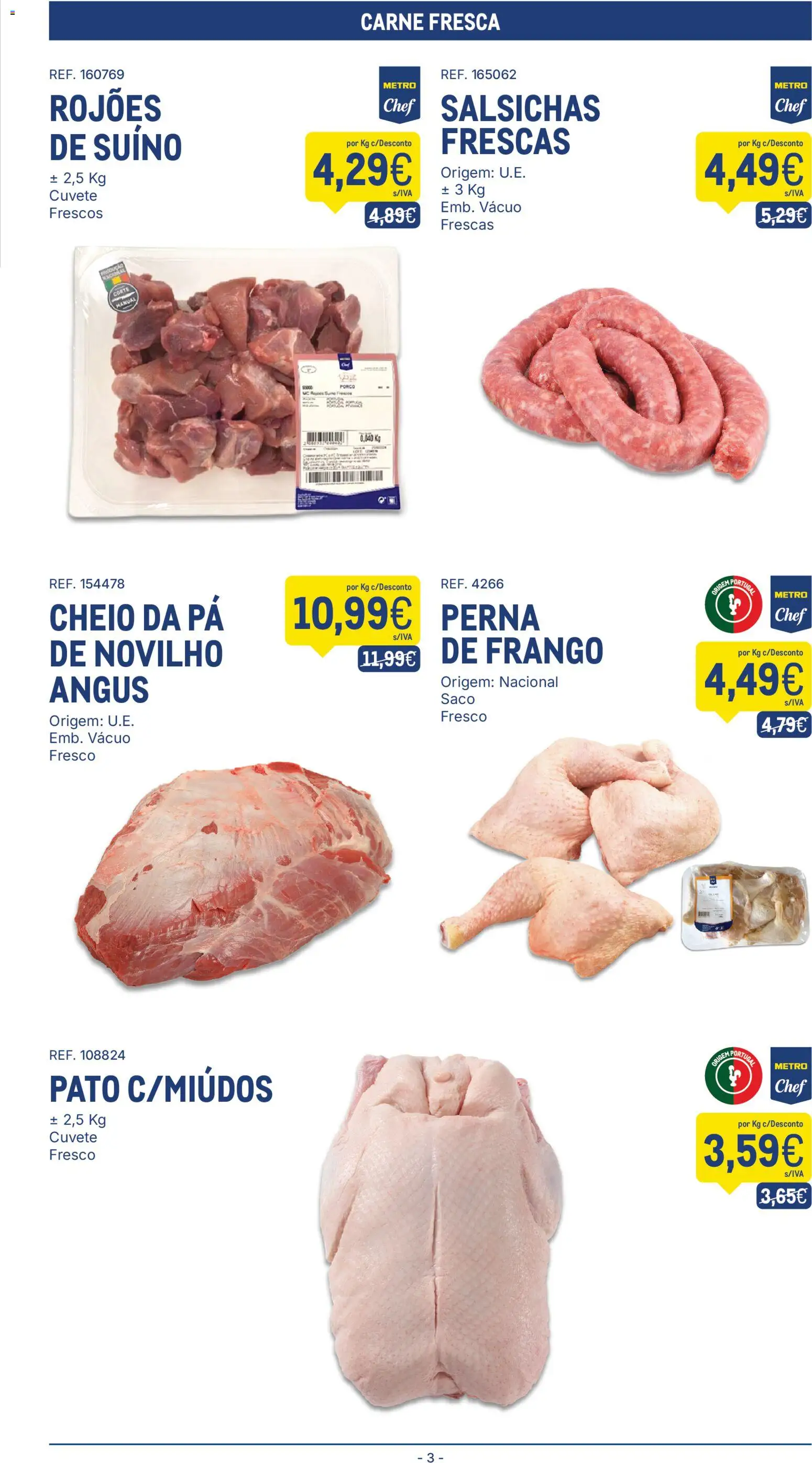 Makro folheto │ válido de 13/10/2026 | Página: 3 | Produtos: Pato, Carne, Pá, Salsichas