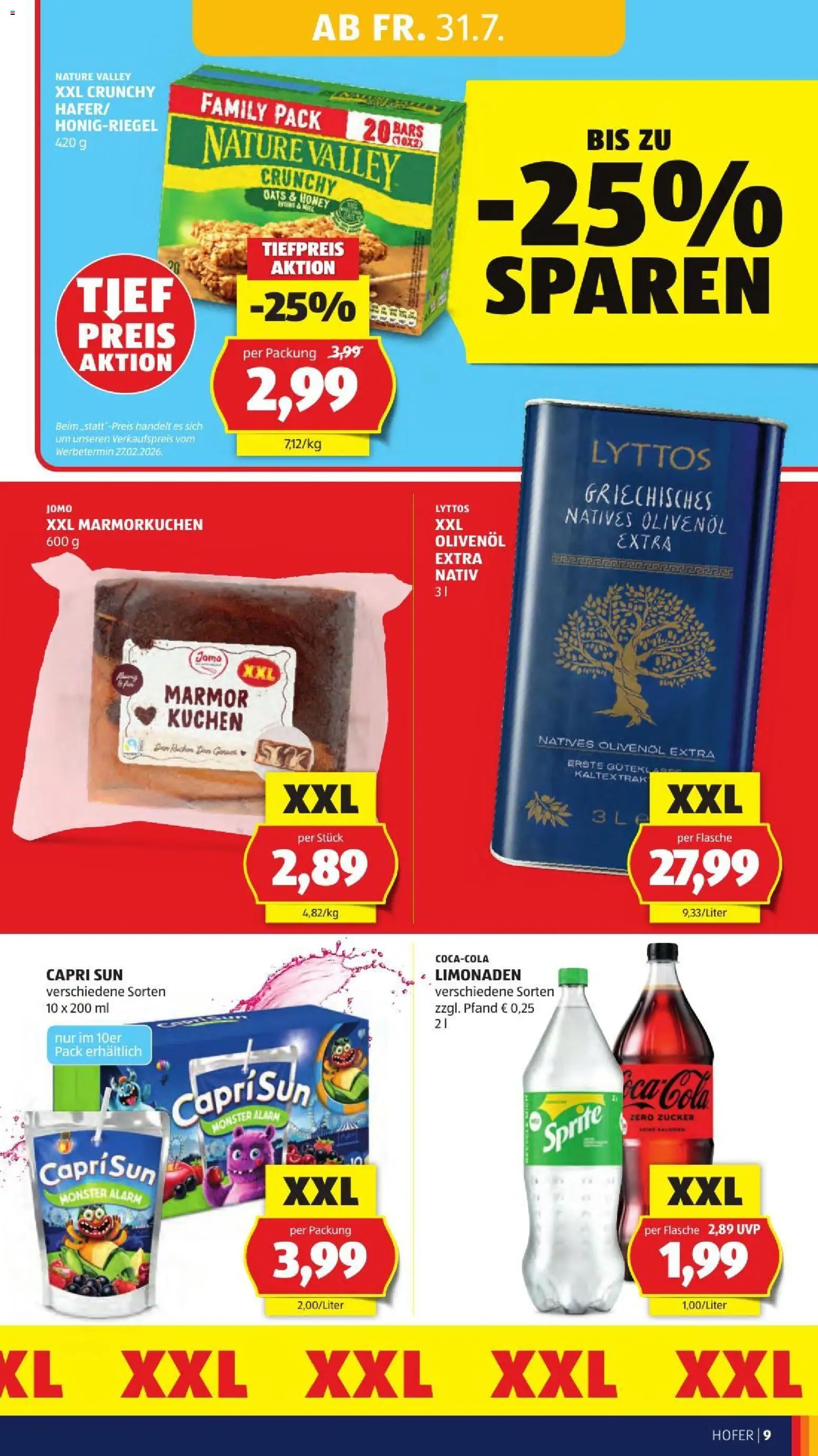 Hofer Flugblatt gültig ab 31.07.2026 | Seite: 15 | Produkte: Zucker