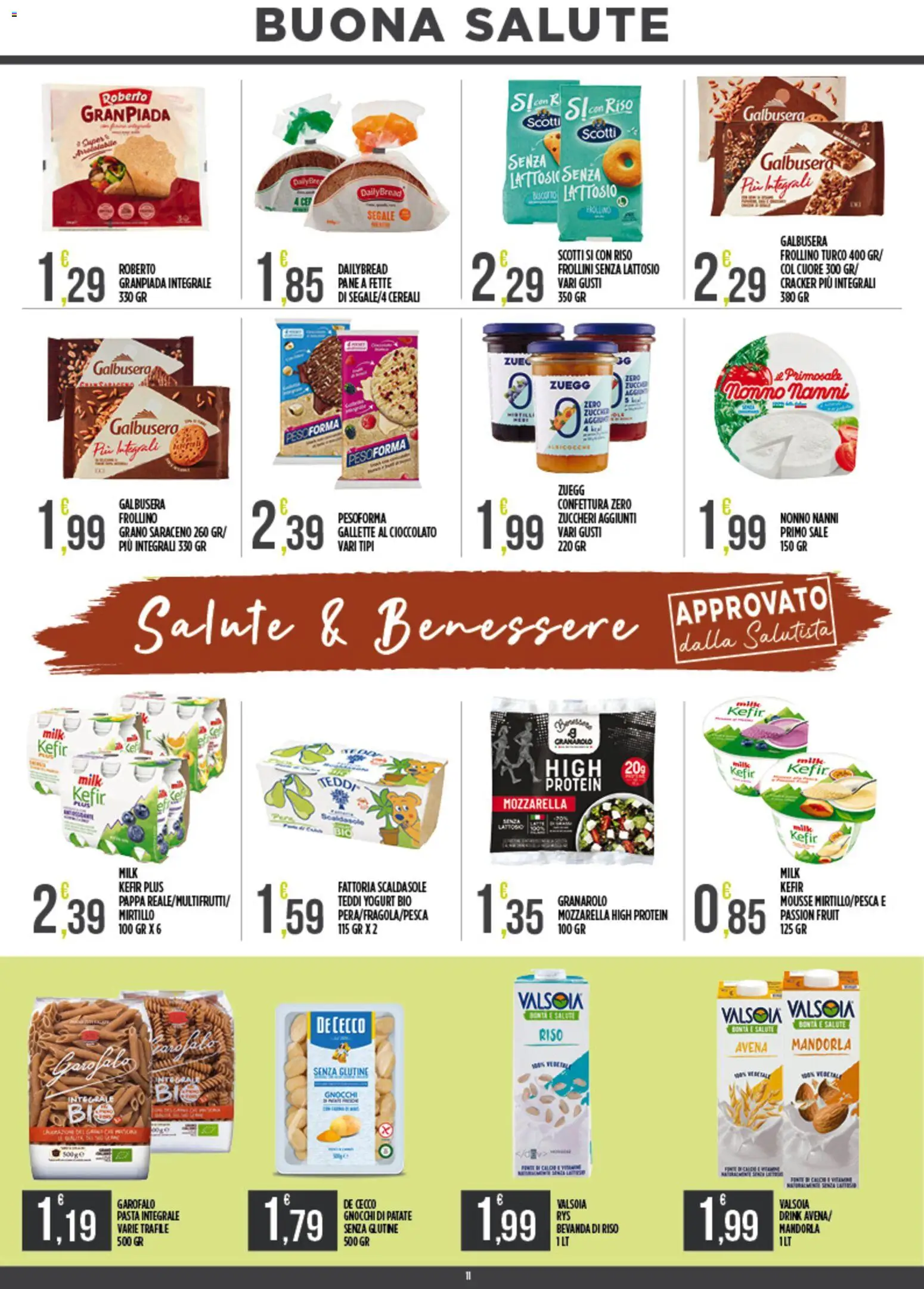 Volantino Euroesse del 15.06.2026 | Pagina: 11 | Prodotti: Yogurt, Cereali, Gnocchi, Frollini