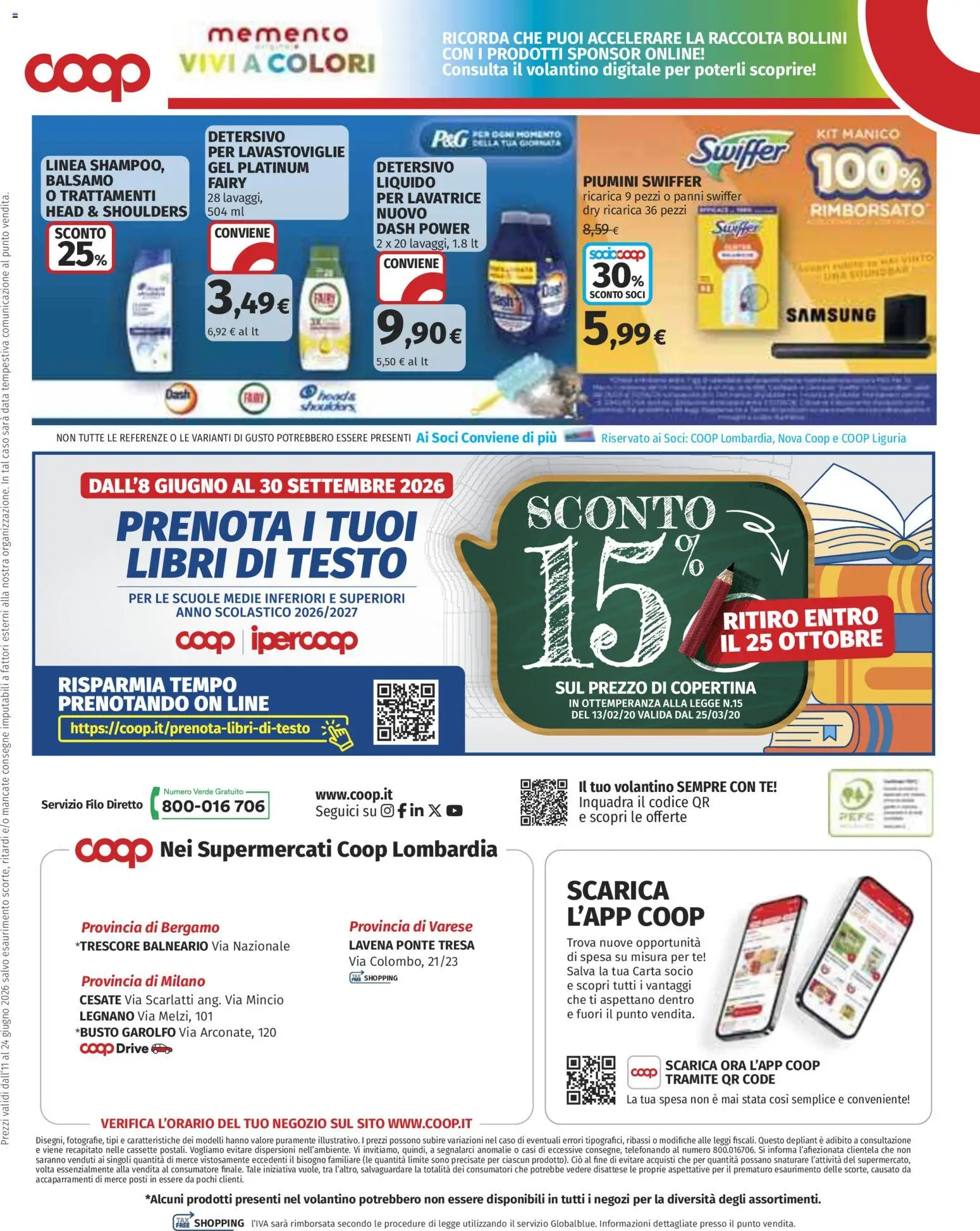 Volantino COOP del 11.06.2026 | Pagina: 24 | Prodotti: Balsamo, Lavatrice, Lavastoviglie, Data