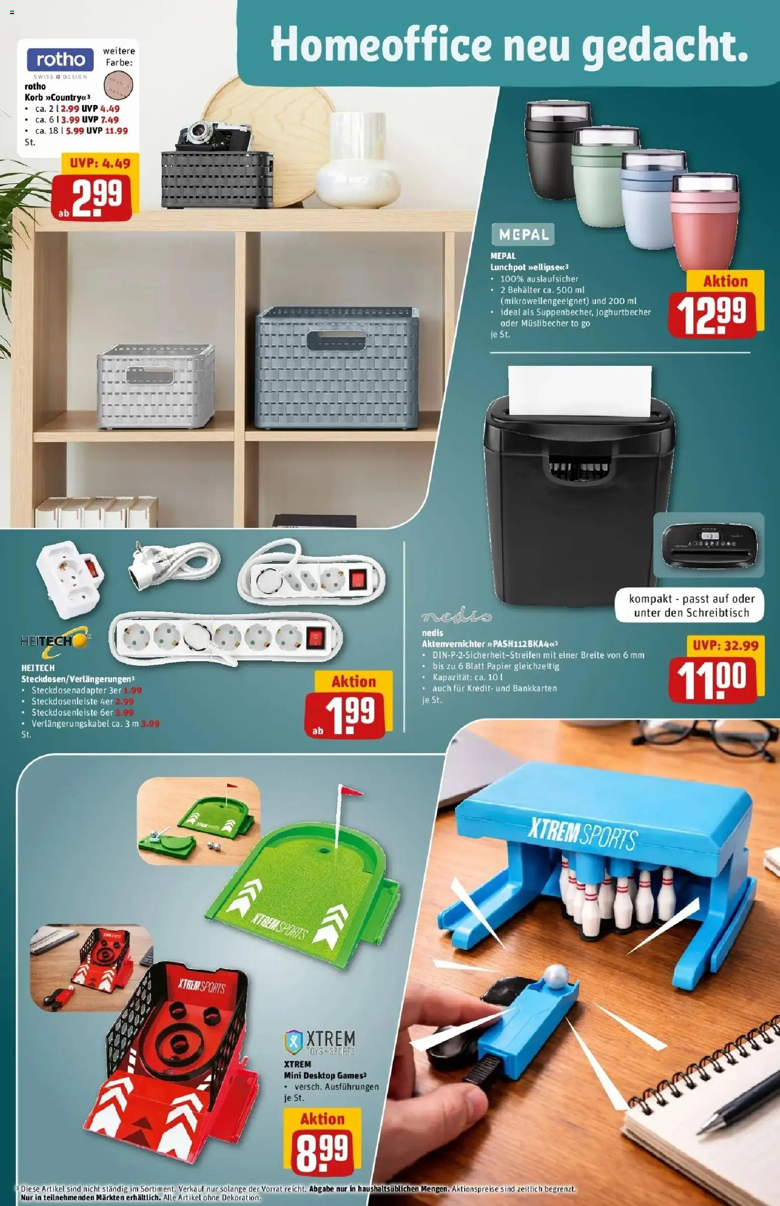 REWE Prospekt ab 03.08.2026 zum Blättern » Angebote | Seite: 33 | Produkte: Aktenvernichter, Korb
