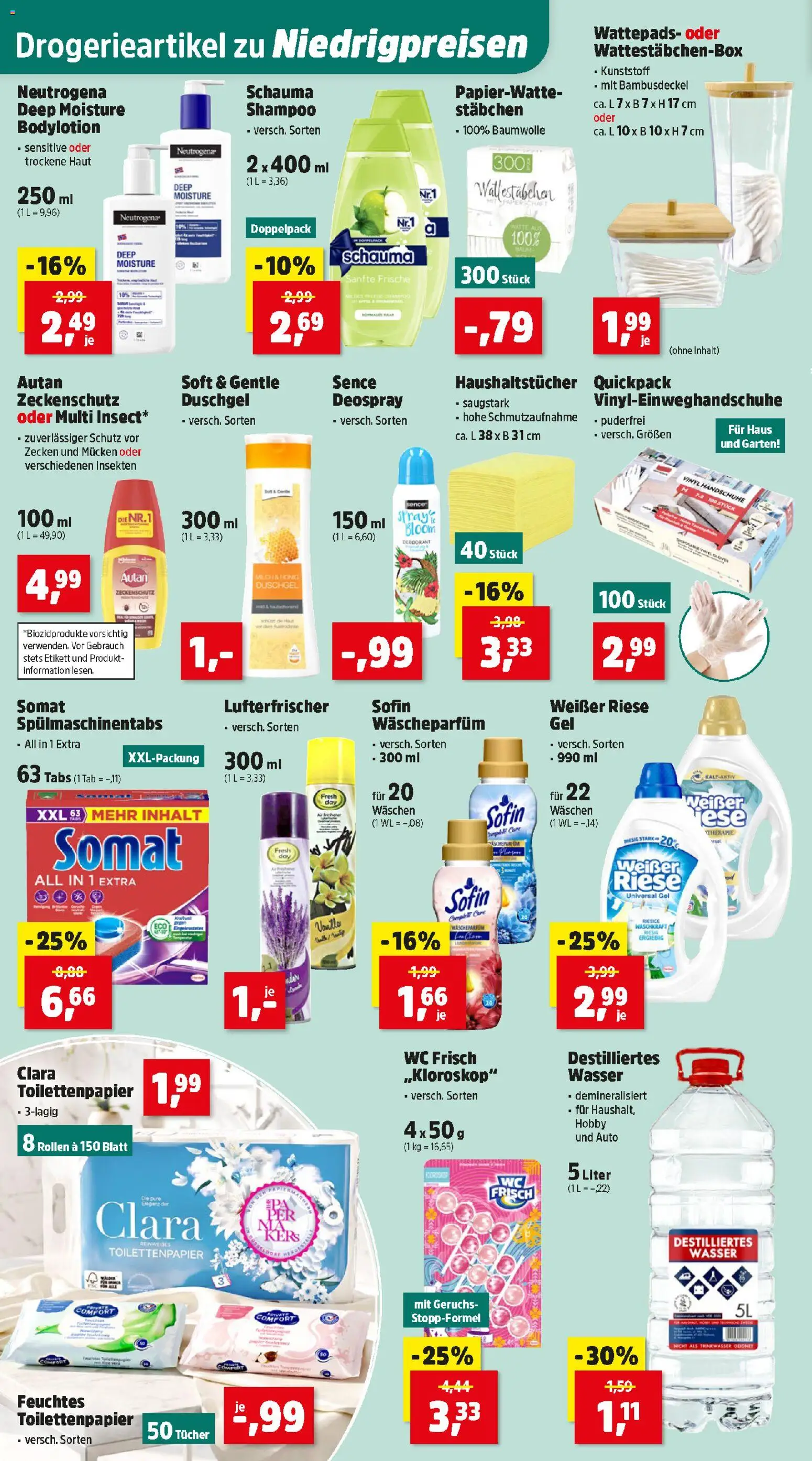 Thomas Philipps Flugblatt gültig ab 15.06.2026 | Seite: 14 | Produkte: Wasser, Handschuhe, Shampoo, Duschgel