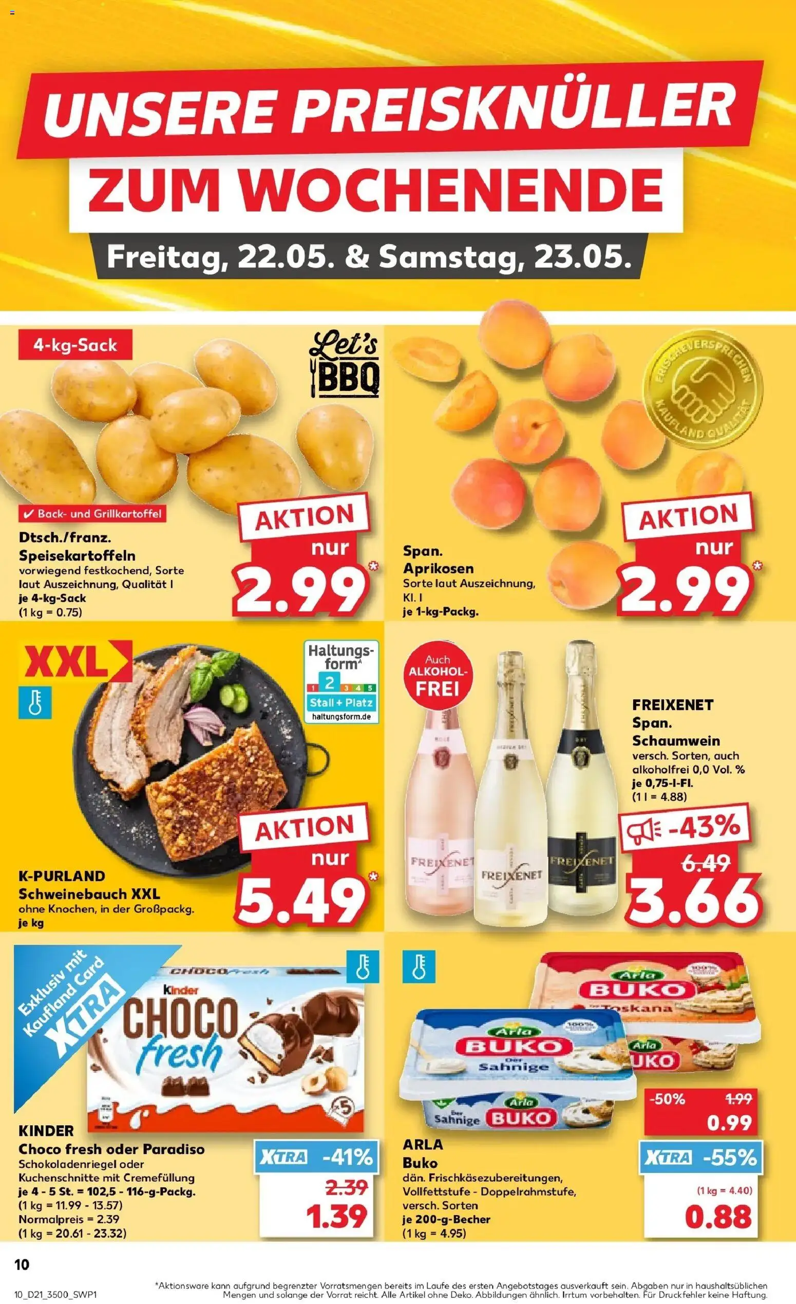 Kaufland Prospekt Leipzig – gültig ab 21.05.2026 | Seite: 10 | Produkte: Freixenet, Schweinebauch, Arla buko