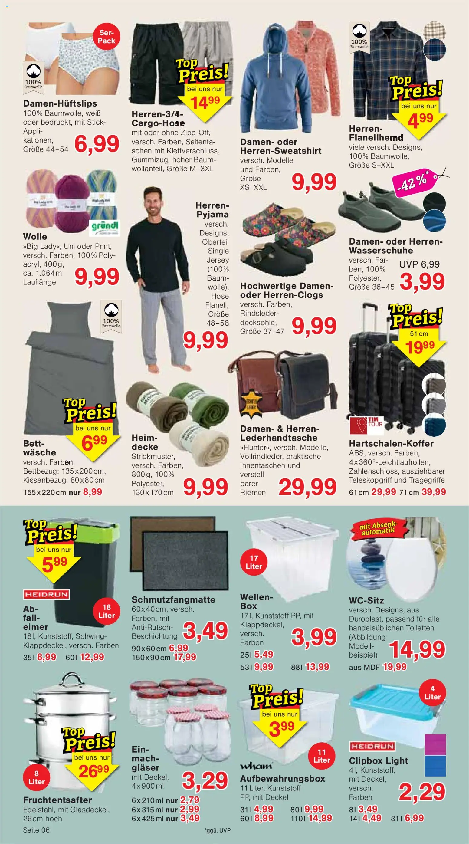 Wiglo Wunderland Prospekt – gültig ab 24.08.2026 | Seite: 10 | Produkte: Bett, Decke, Cargohose, Hose
