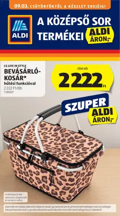 Aldi Középső sor termékei - amely érvényes a következő dátumtól: 2026.09.03.