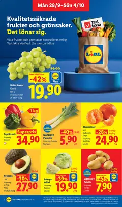 Lidl erbjudanden - Förhandsvisning av reklamblad från butik Lidl aktuell från 28/09/2026 | Sida: 2 | Produkter: Avocado, Paprika, Avokado, Potatis