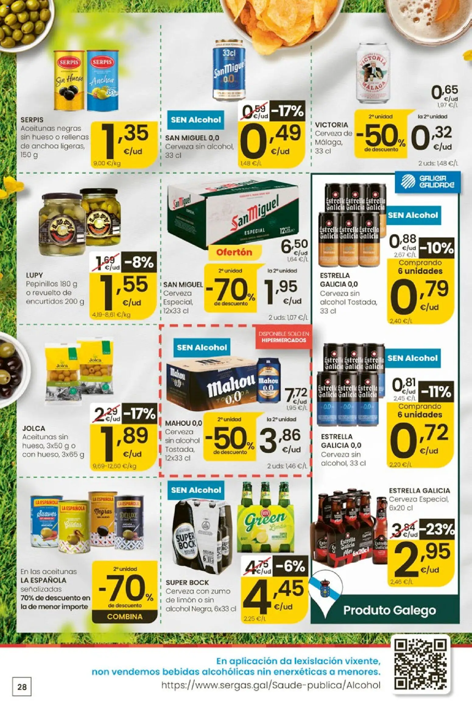 Eroski Ofertóns de verán │ válido desde el 28.05.2026 | Página: 28 | Productos: Cerveza, Ροζ πιπέρι, Anchoa