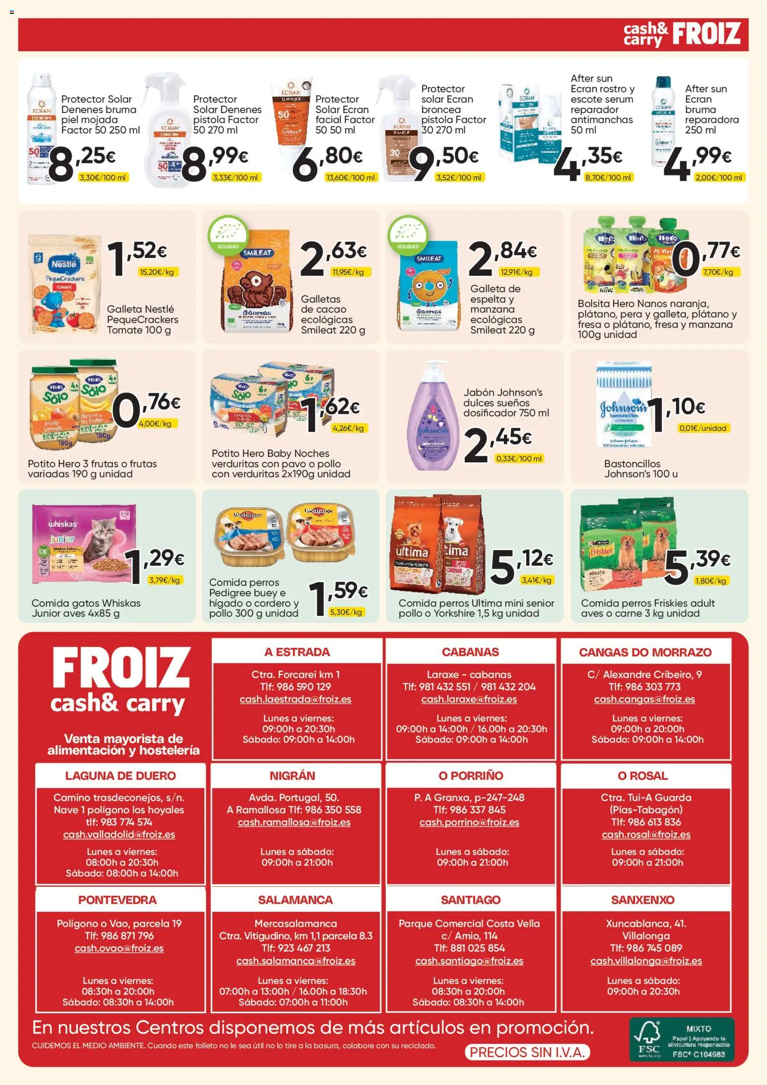 Froiz - Folleto Cash │ válido desde el 11/08/2026 | Página: 16 | Productos: Protector solar, Galletas, Hígado, Cordero