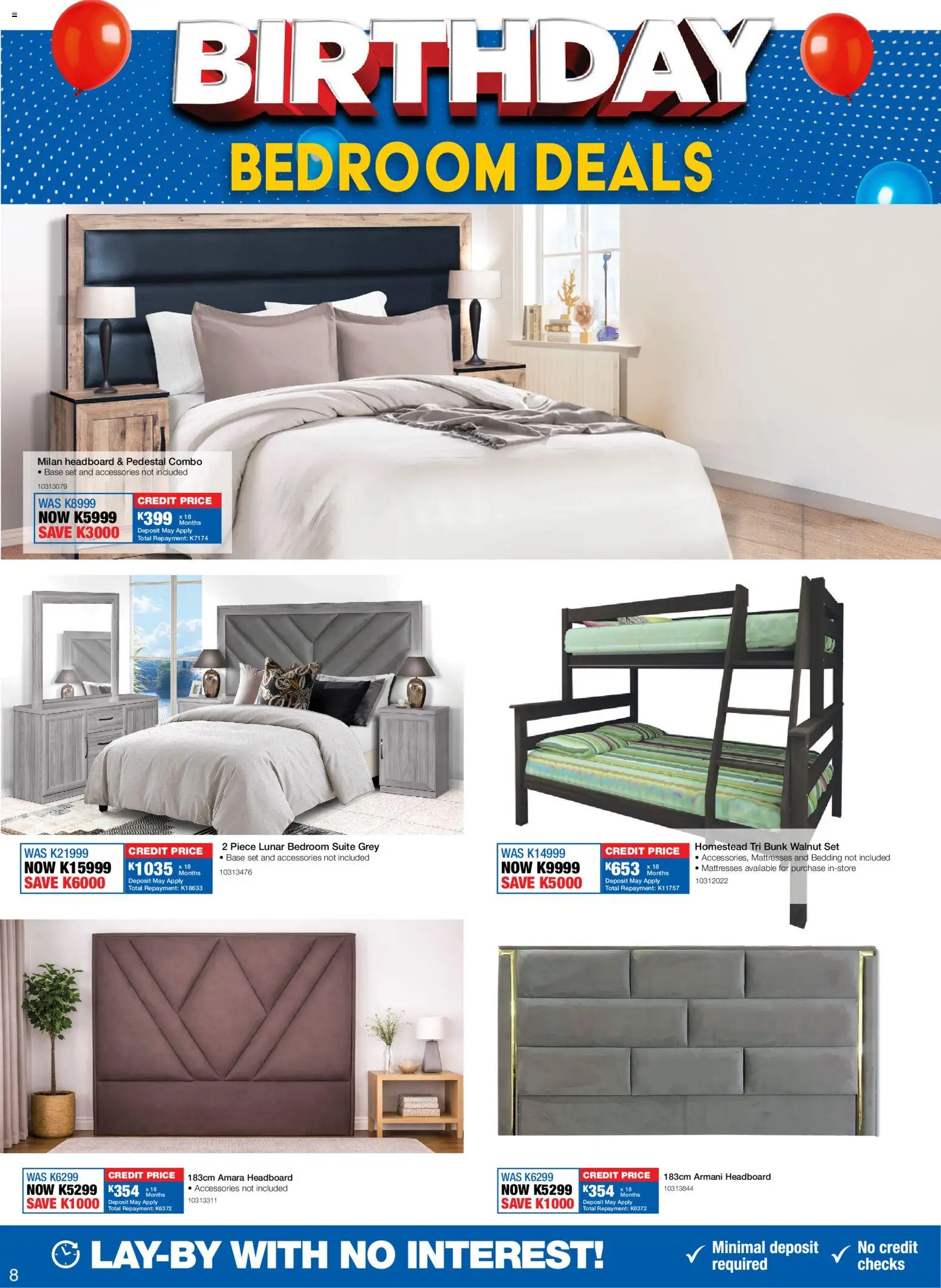 New OK Furniture catalogue – valid from 15.06.2026 | Page: 8 | Products: Pedestal, Headboard