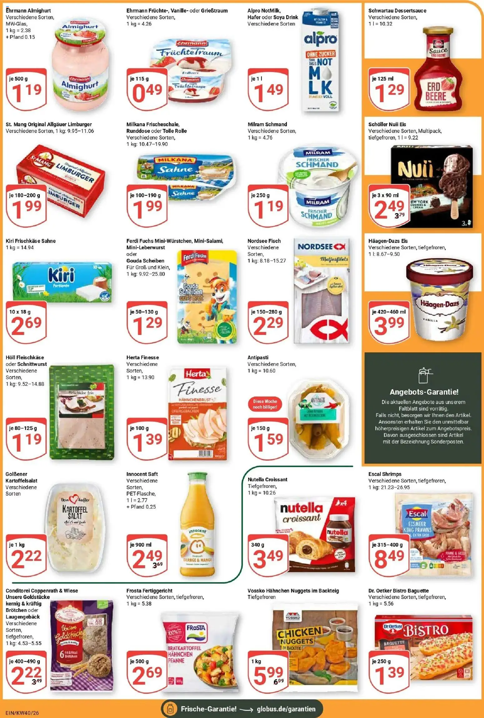 Globus Prospekt Homburg-Einöd (ab 28.09.2026) » Angebote online | Seite: 3 | Produkte: Nutella, Vanille, Fisch, Sahne