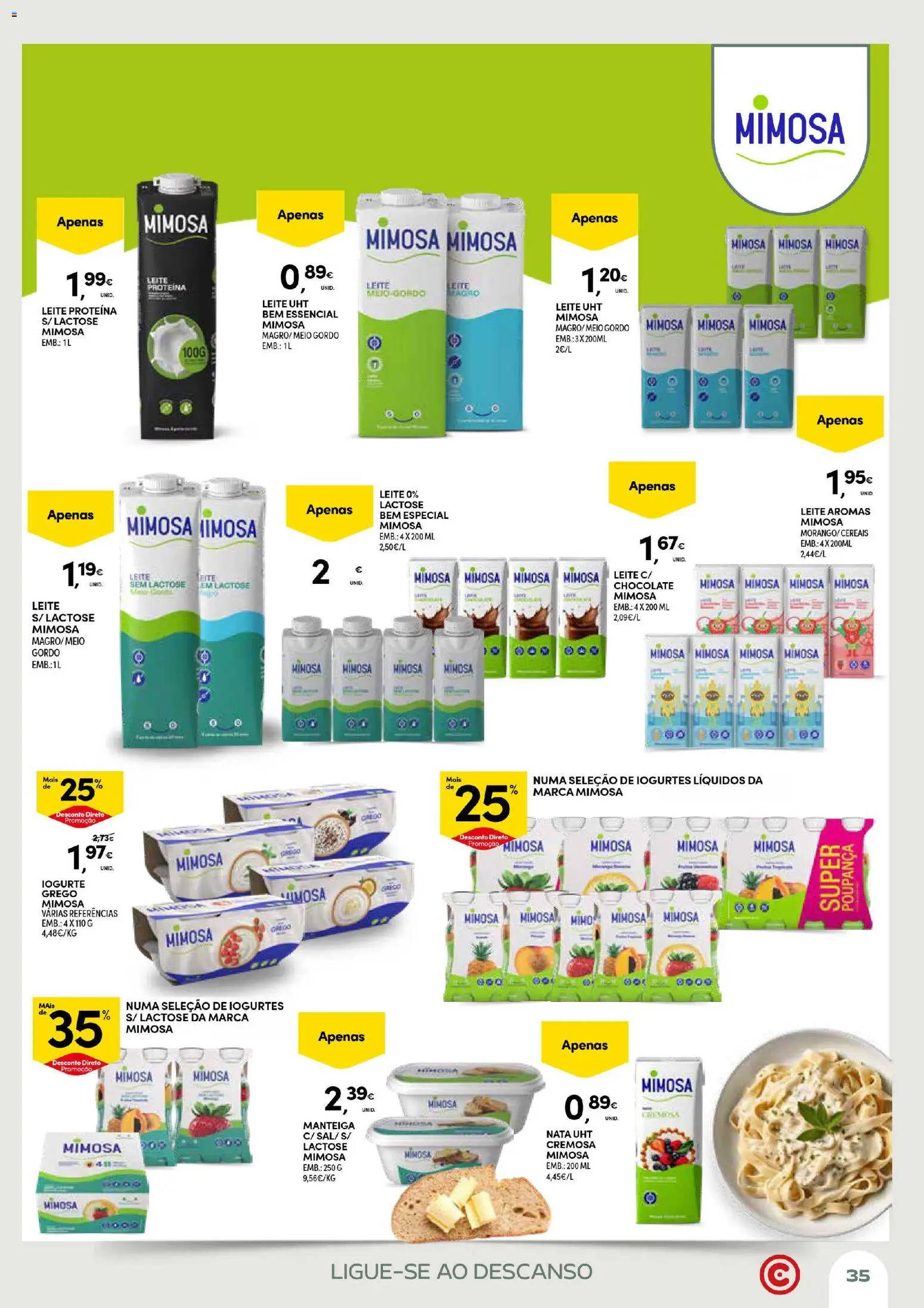 Continente Açores Momentos de pausa │ válido de 21.04.2026 | Página: 35 | Produtos: Iogurte, Nata, Cereais, Proteina