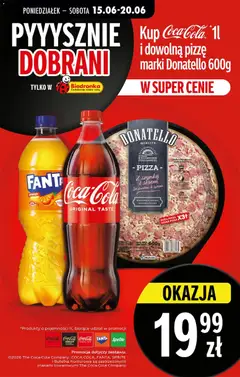Pogląd oferty "Coca-Cola Original Taste 1l, Kup Coca-Colę 1l i dowolną pizzę marki Donatello 600g w super cenie" - ważna od 15.06.2026 | Strona: 71