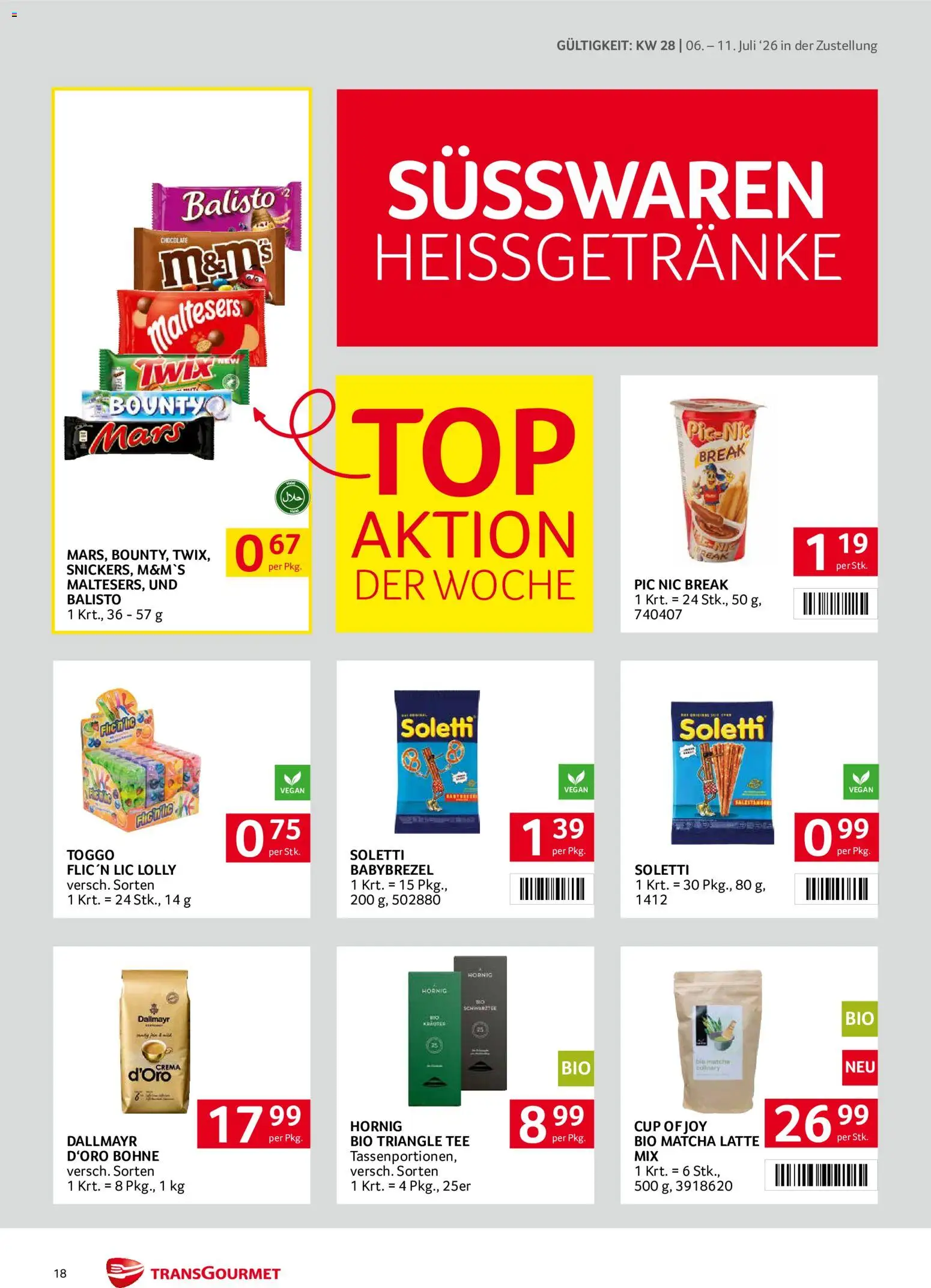 Transgourmet Zustellaktion gültig ab 06.07.2026 | Seite: 18 | Produkte: Tee