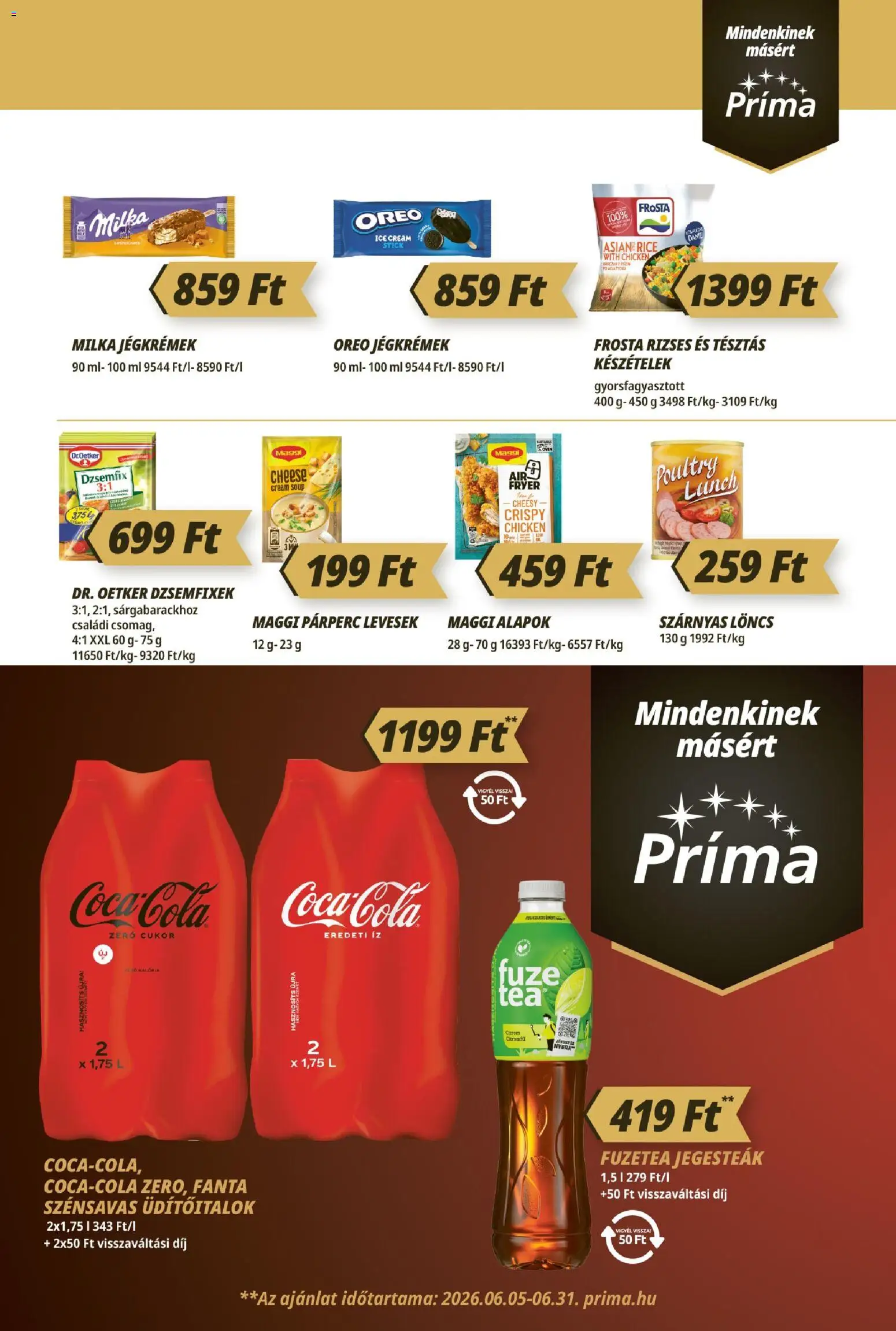 CBA Príma akciós ujság - amely érvényes a következő dátumtól: 11.06.2026 | Oldal: 3 | Termékek: Löncs, Dzsemfix, Maggi, Citrom
