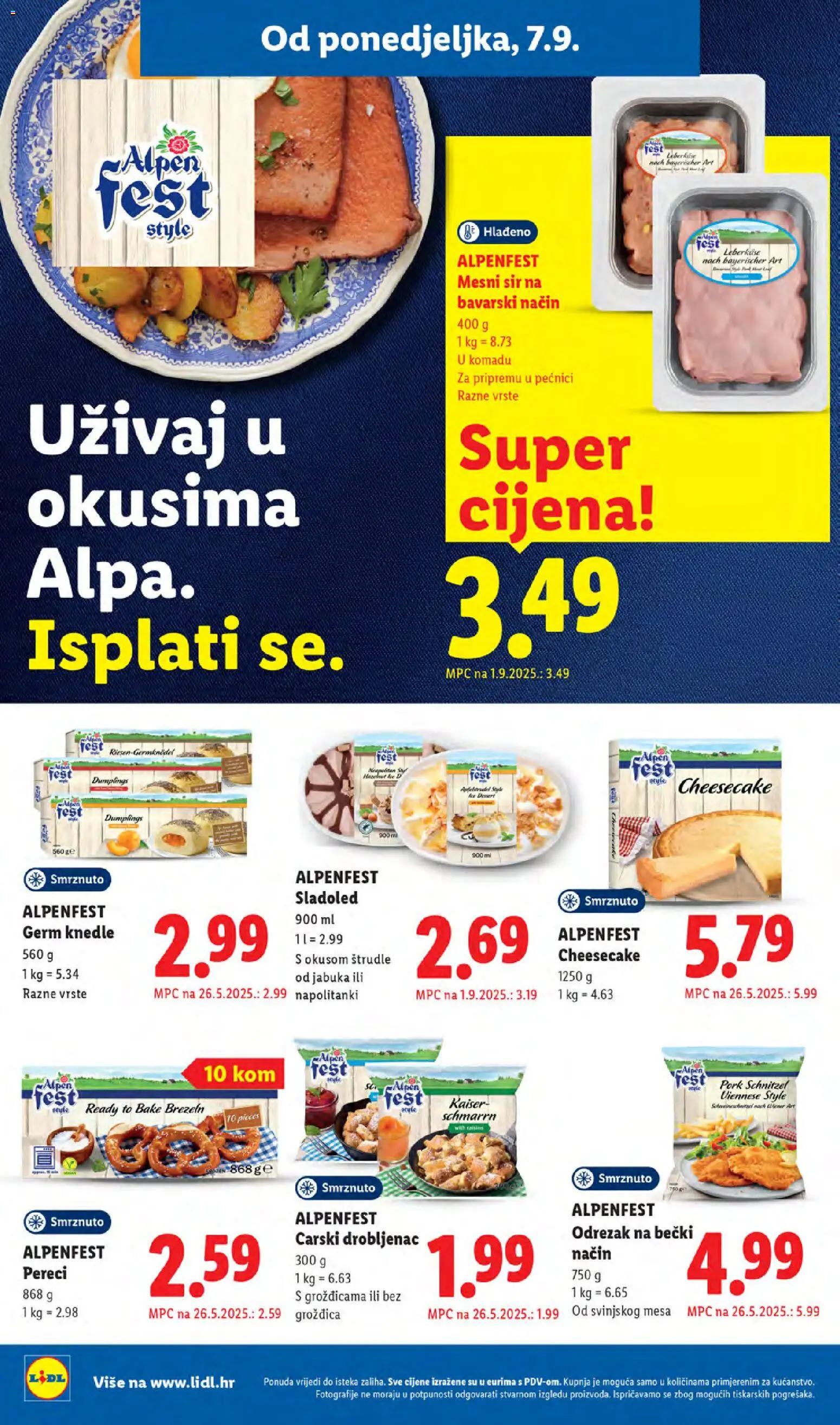 Lidl katalog | vrijedi od 07.09.2026 | Stranica: 18 | Proizvodi: Cheesecake, Knedle, Pereci, Jabuka
