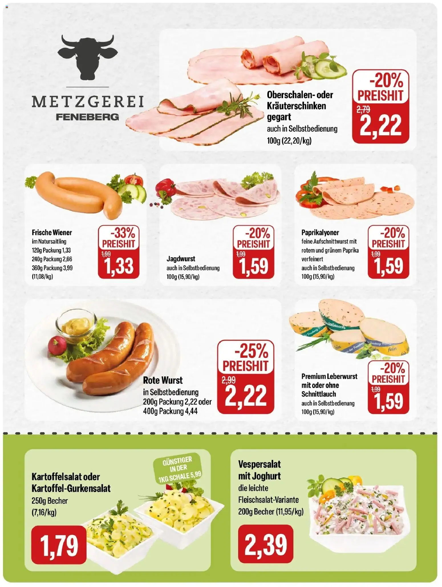Feneberg Aktuelle Angebote (ab 07.05.2026) zum Blättern | Seite: 2 | Produkte: Joghurt, Paprika, Wurst