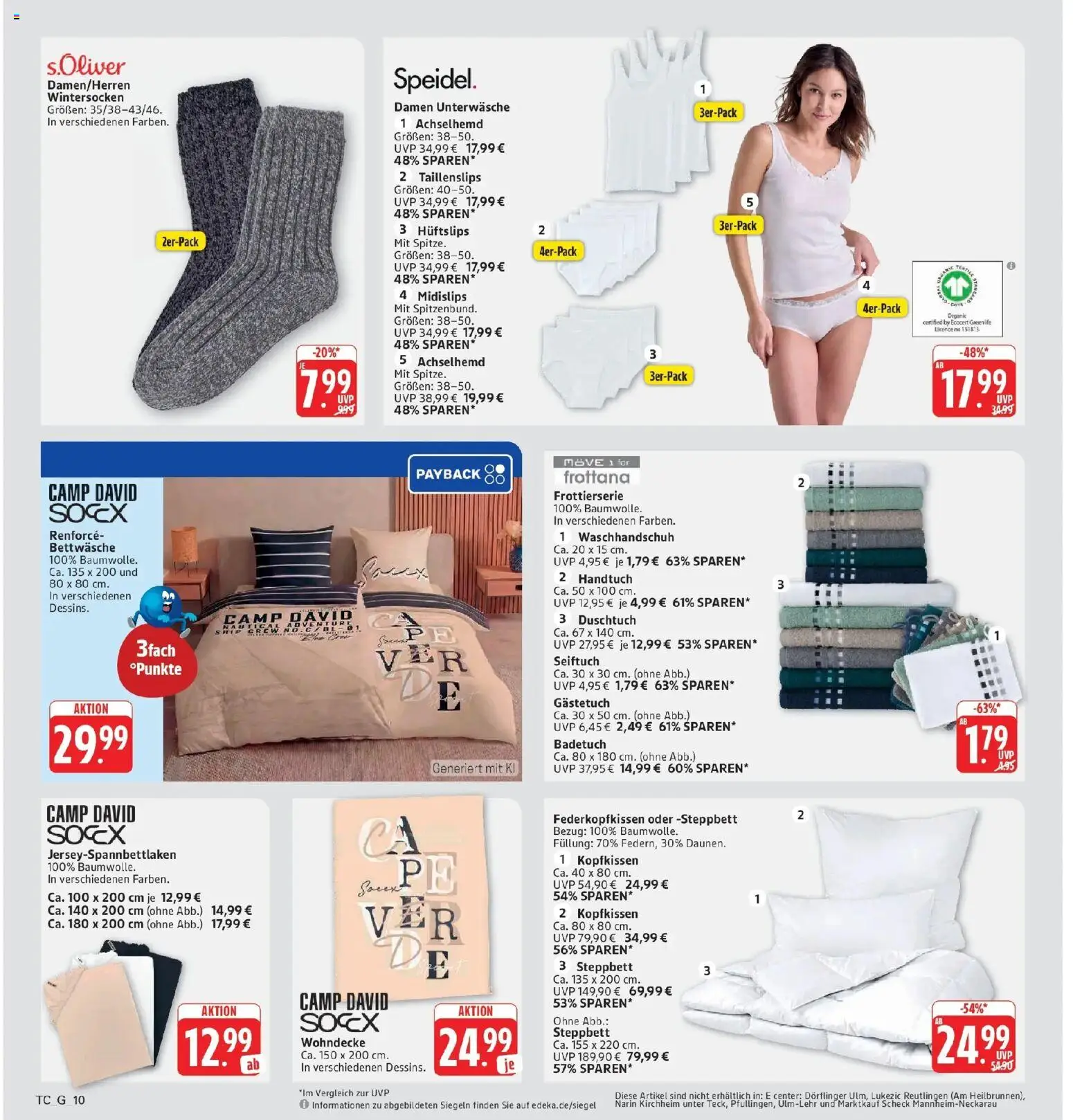 Marktkauf Prospekt Kirchheim (ab 05.10.2026) » Angebote online | Seite: 44 | Produkte: Bettwäsche, Kopfkissen, Unterwäsche