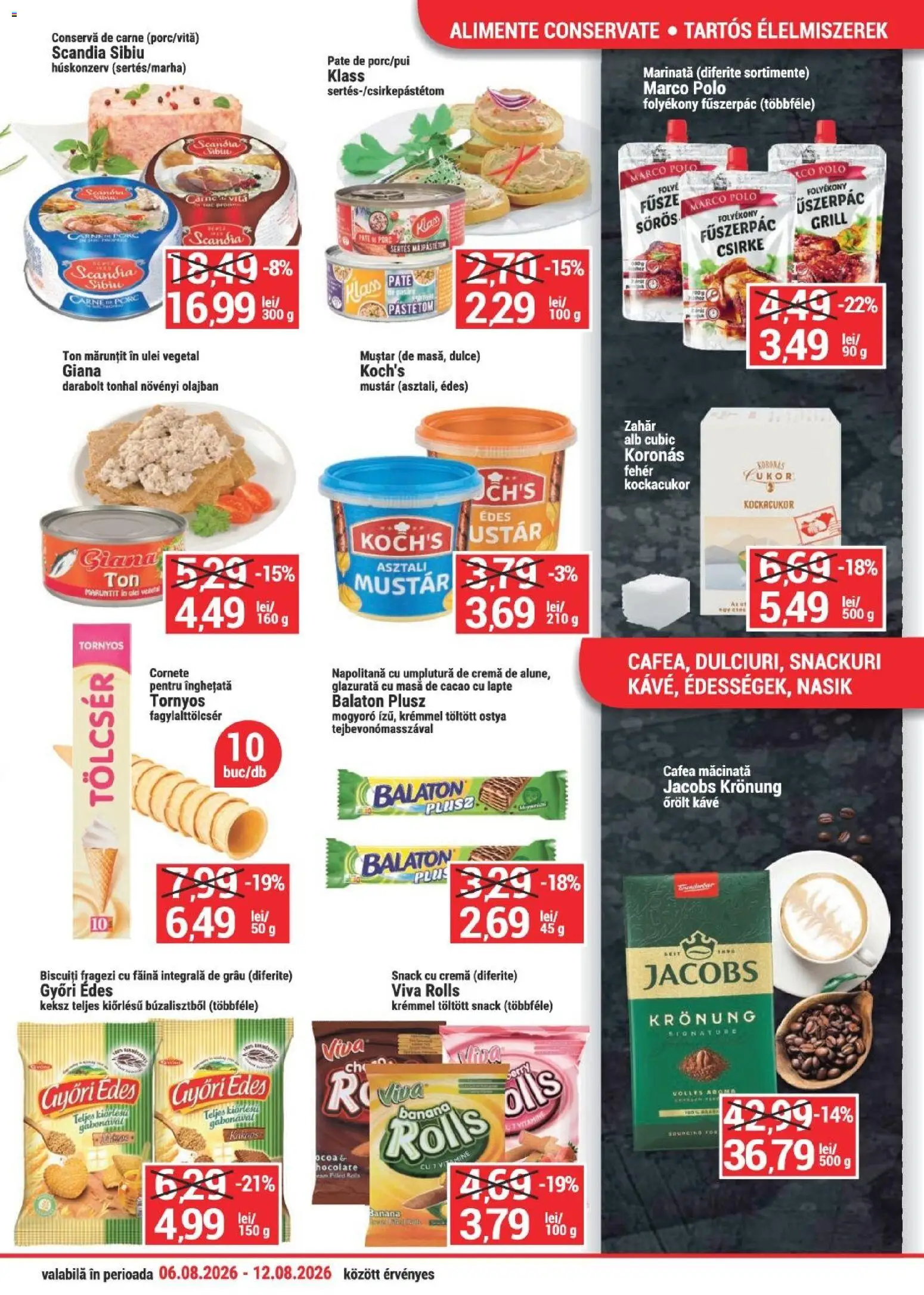 Noul catalog Merkur – valabil de la 06.08.2026 | Pagină: 3 | Produse: Masă, Ulei, Cafea, Înghețată